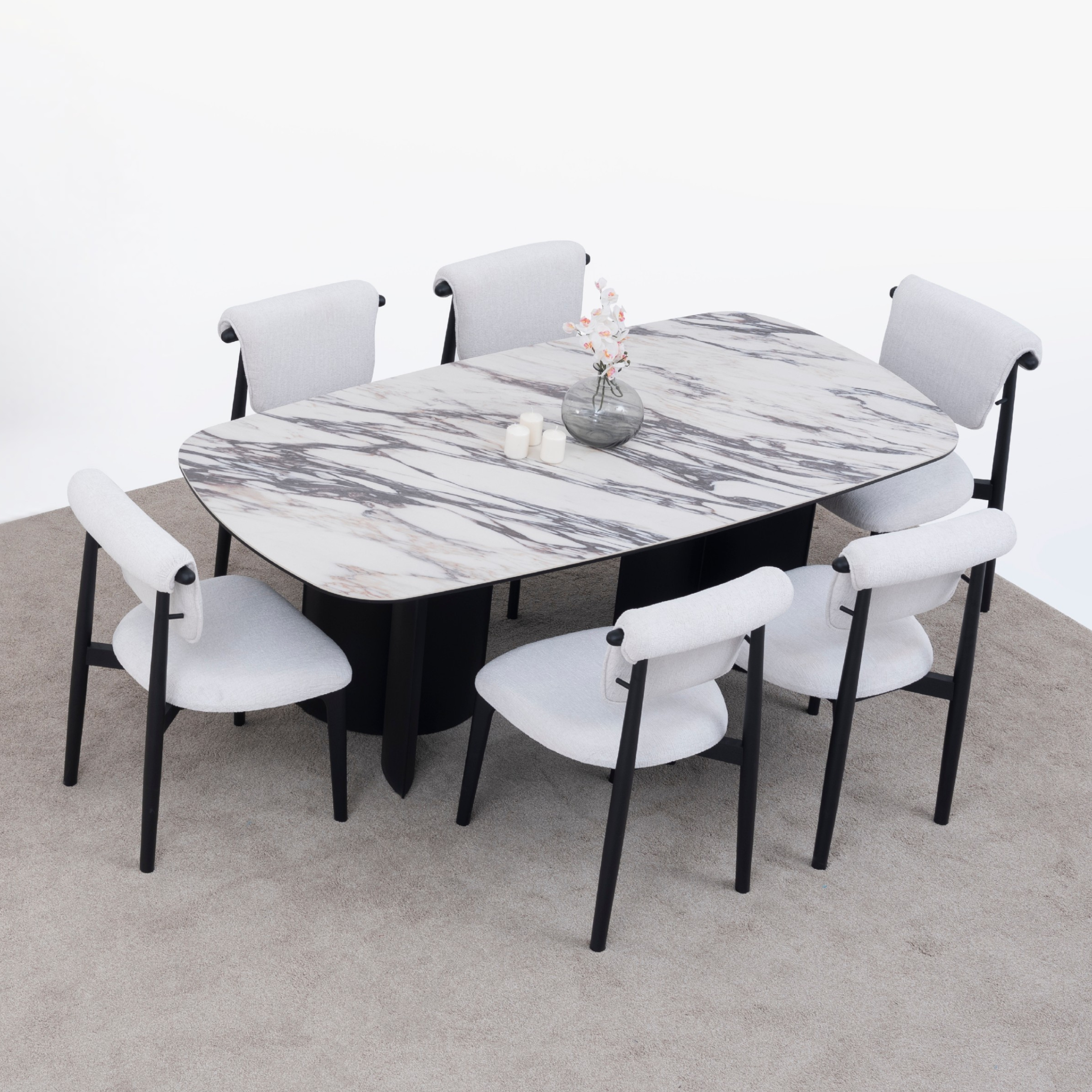 Set Masa de Dining cu Scaune, Tores