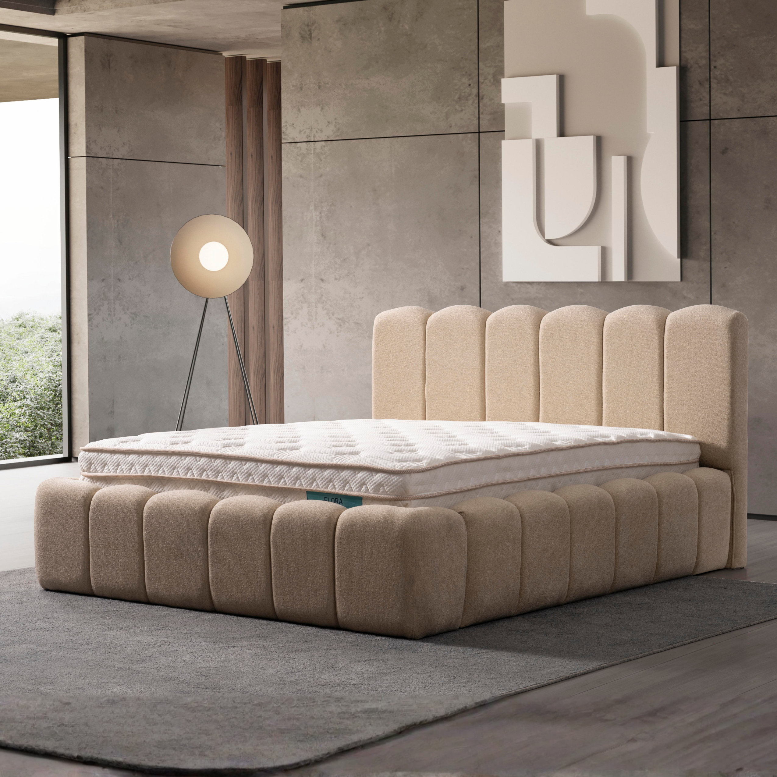 Pat tapițat cu lada de depozitare, Silani A