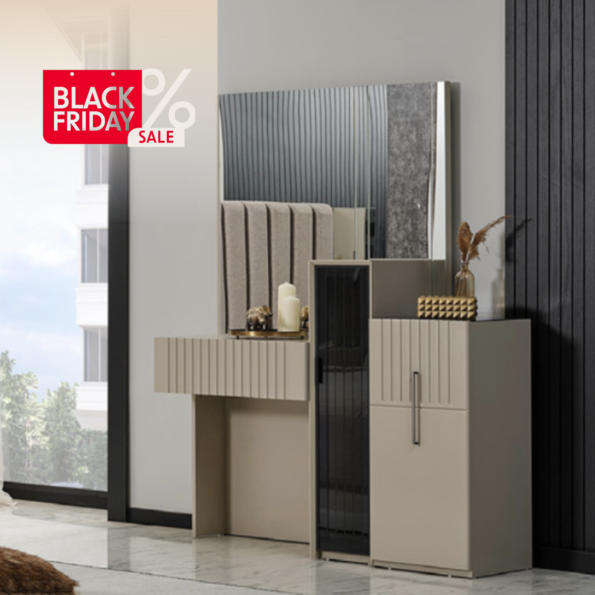 Comoda de Dormitor cu Oglinda, Asel