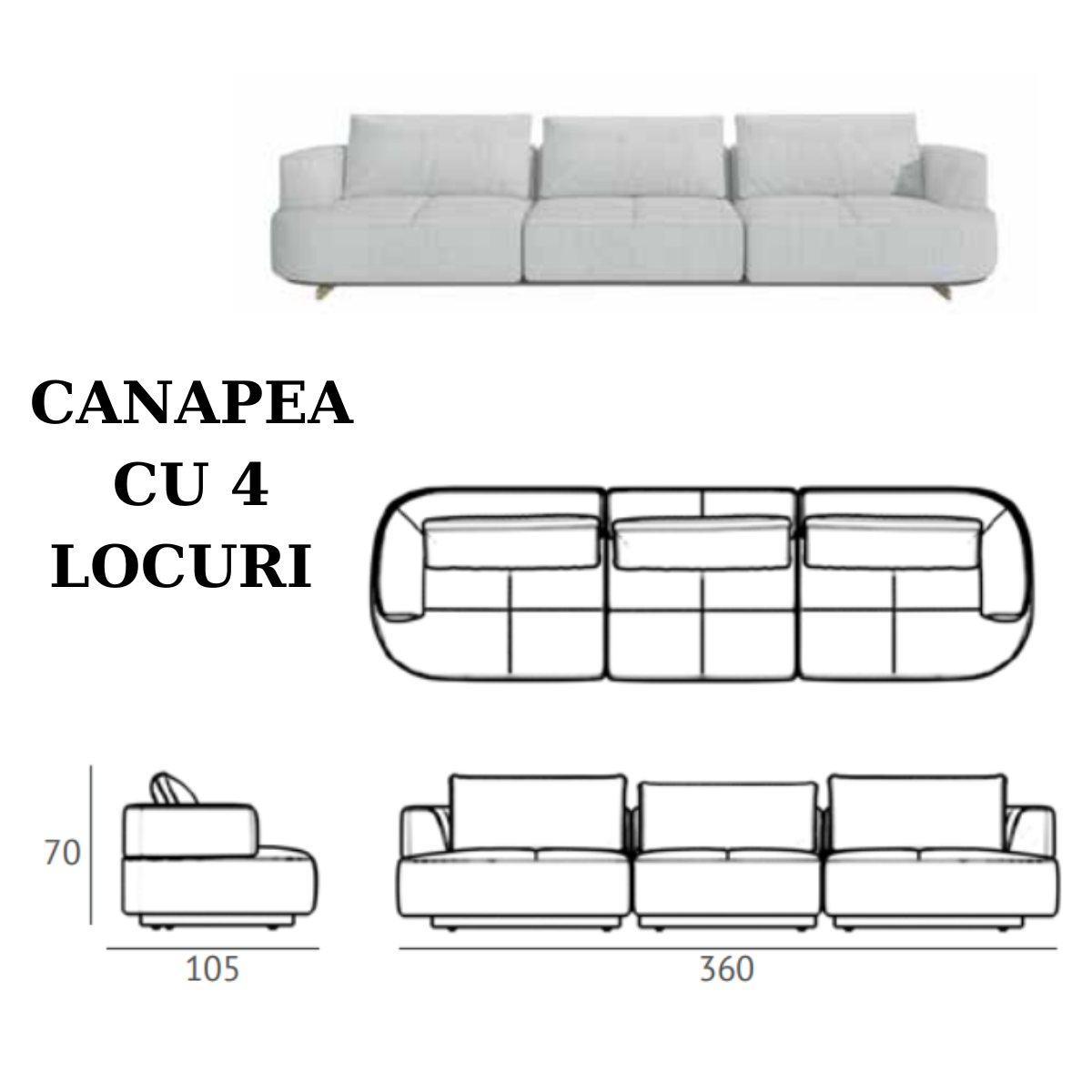 Colecția Modulară de Canapele și Colțare, Grande