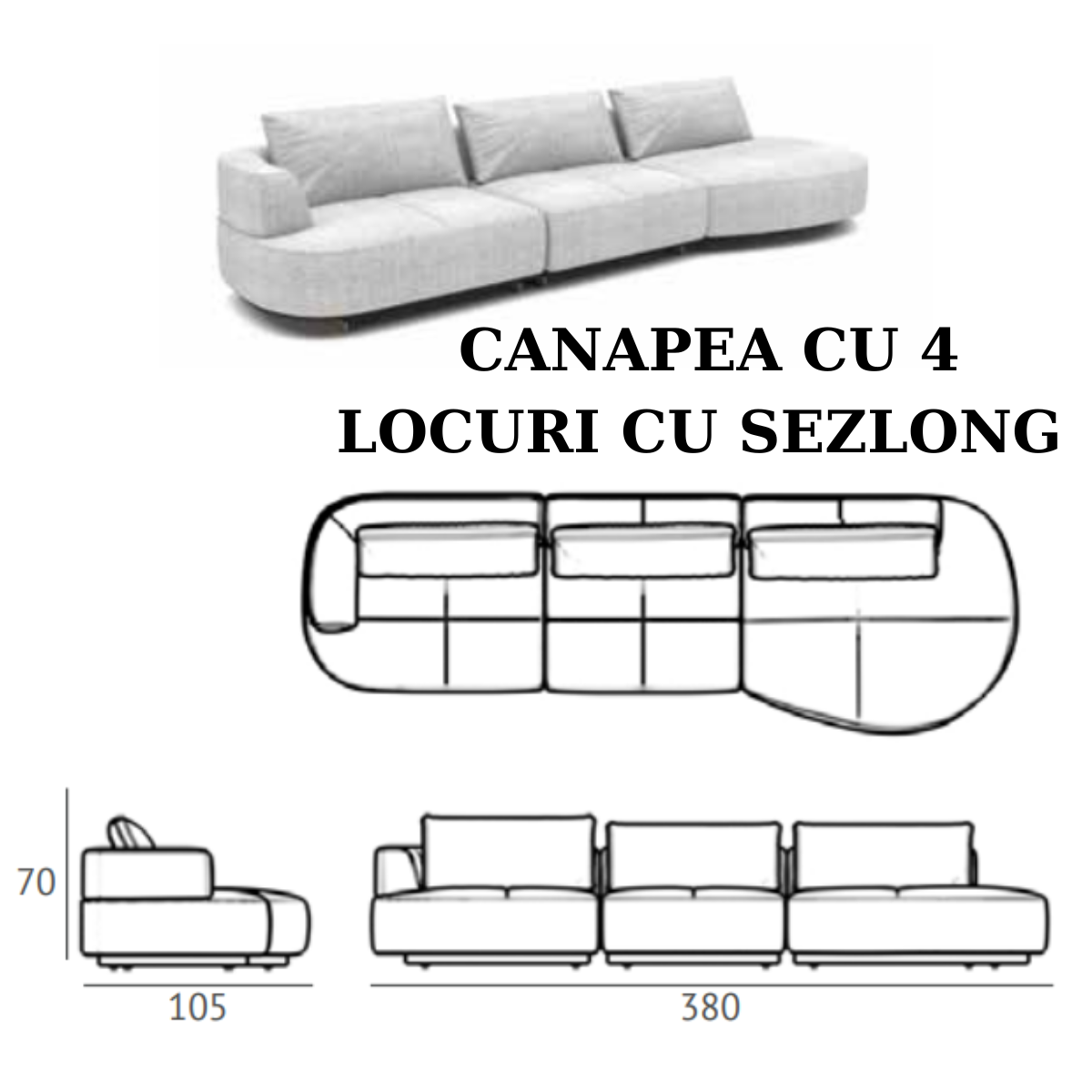 Colecția Modulară de Canapele și Colțare, Grande