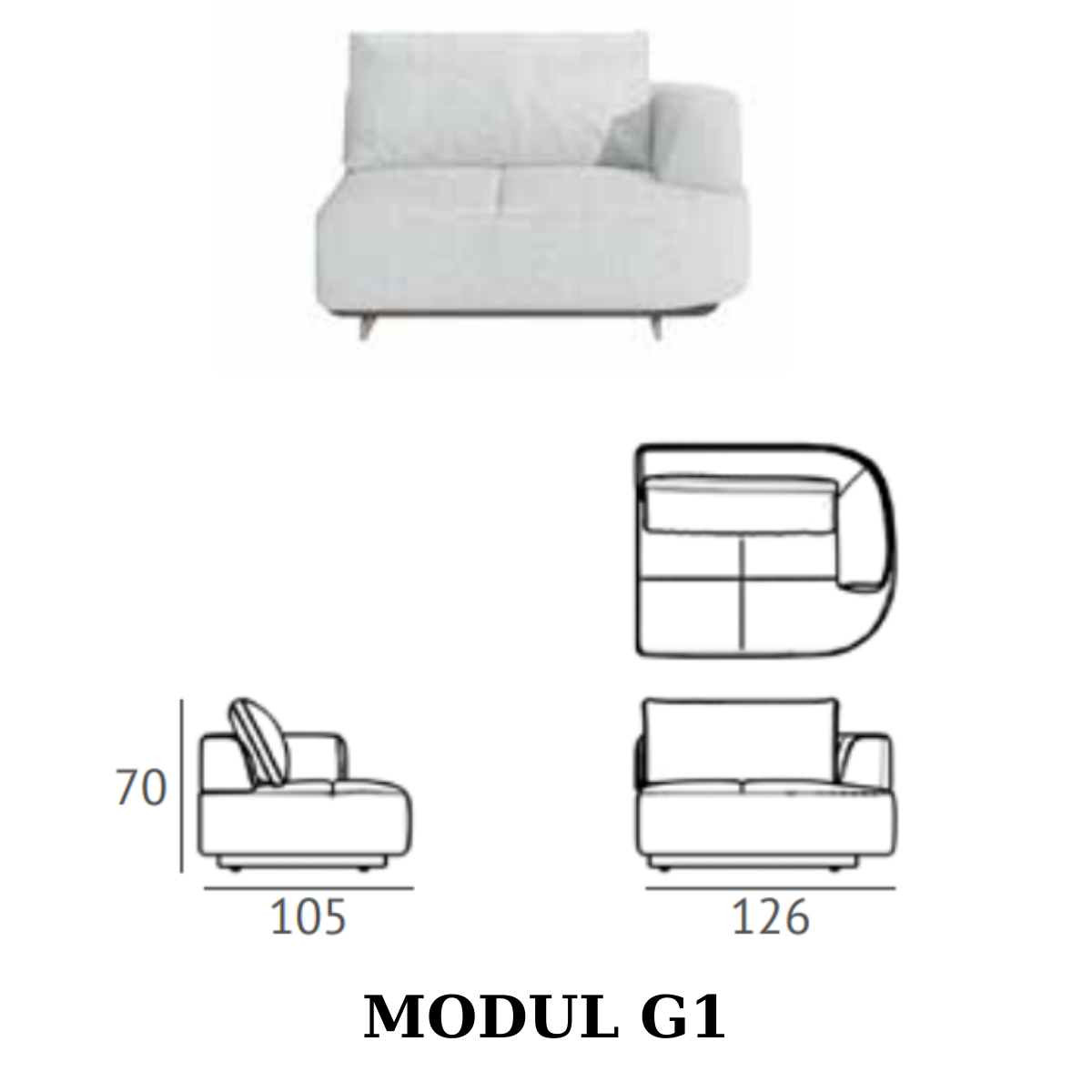 Colecția Modulară de Canapele și Colțare, Grande