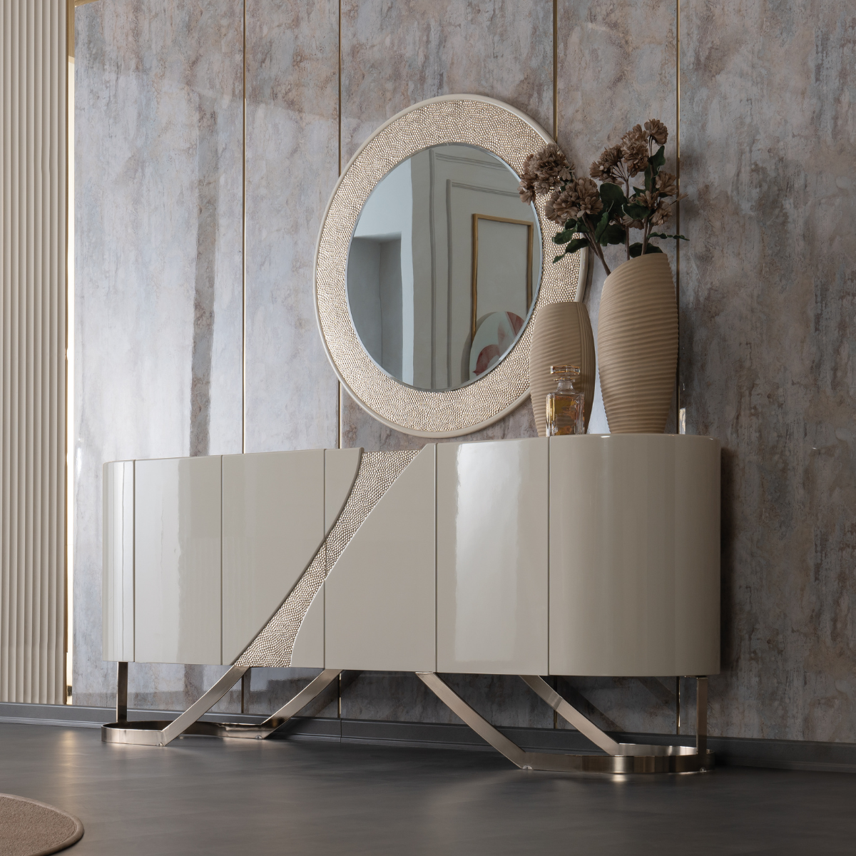 Comoda de Dining de lux cu Oglinda, Aura Z