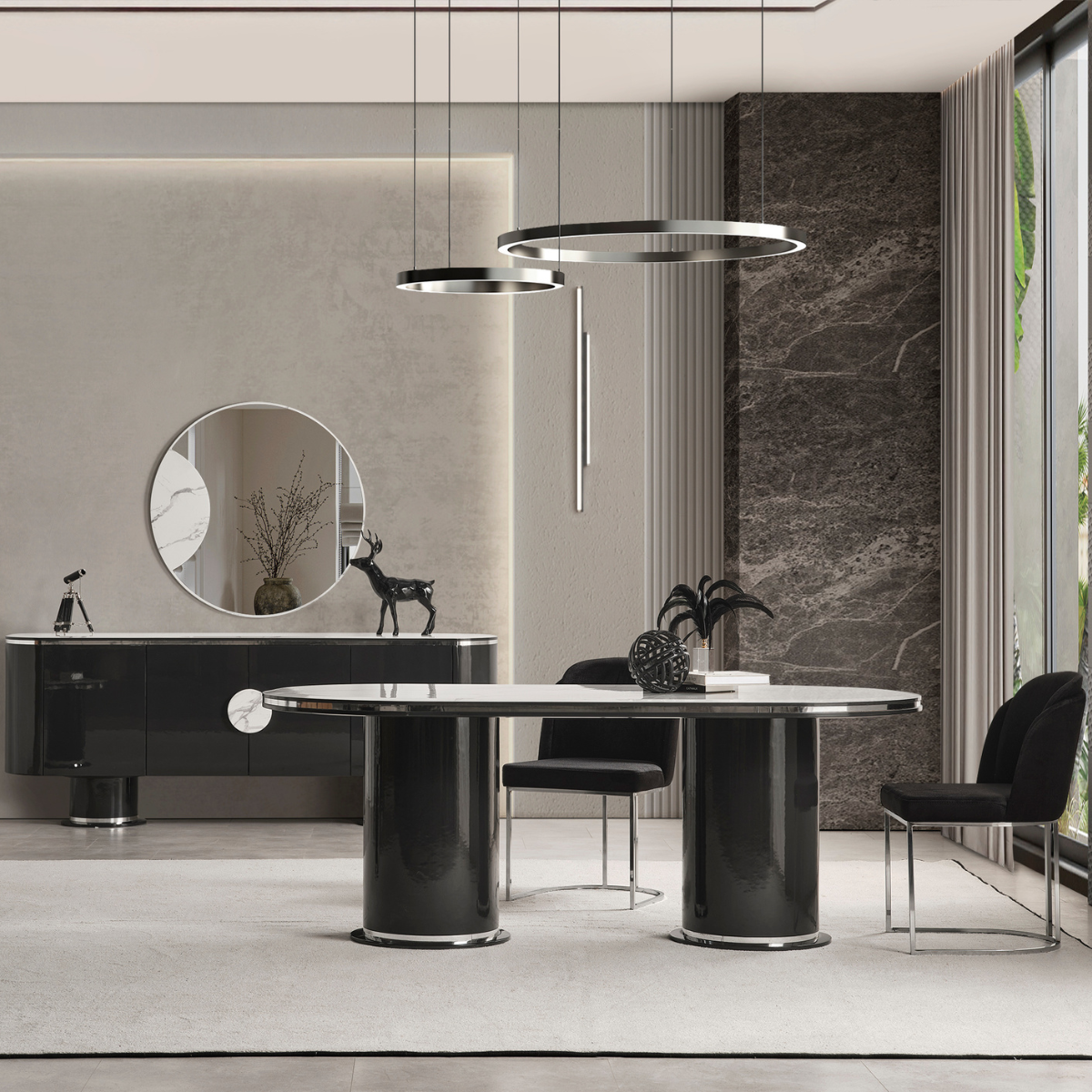 Comoda de Dining cu Oglinda, Kara