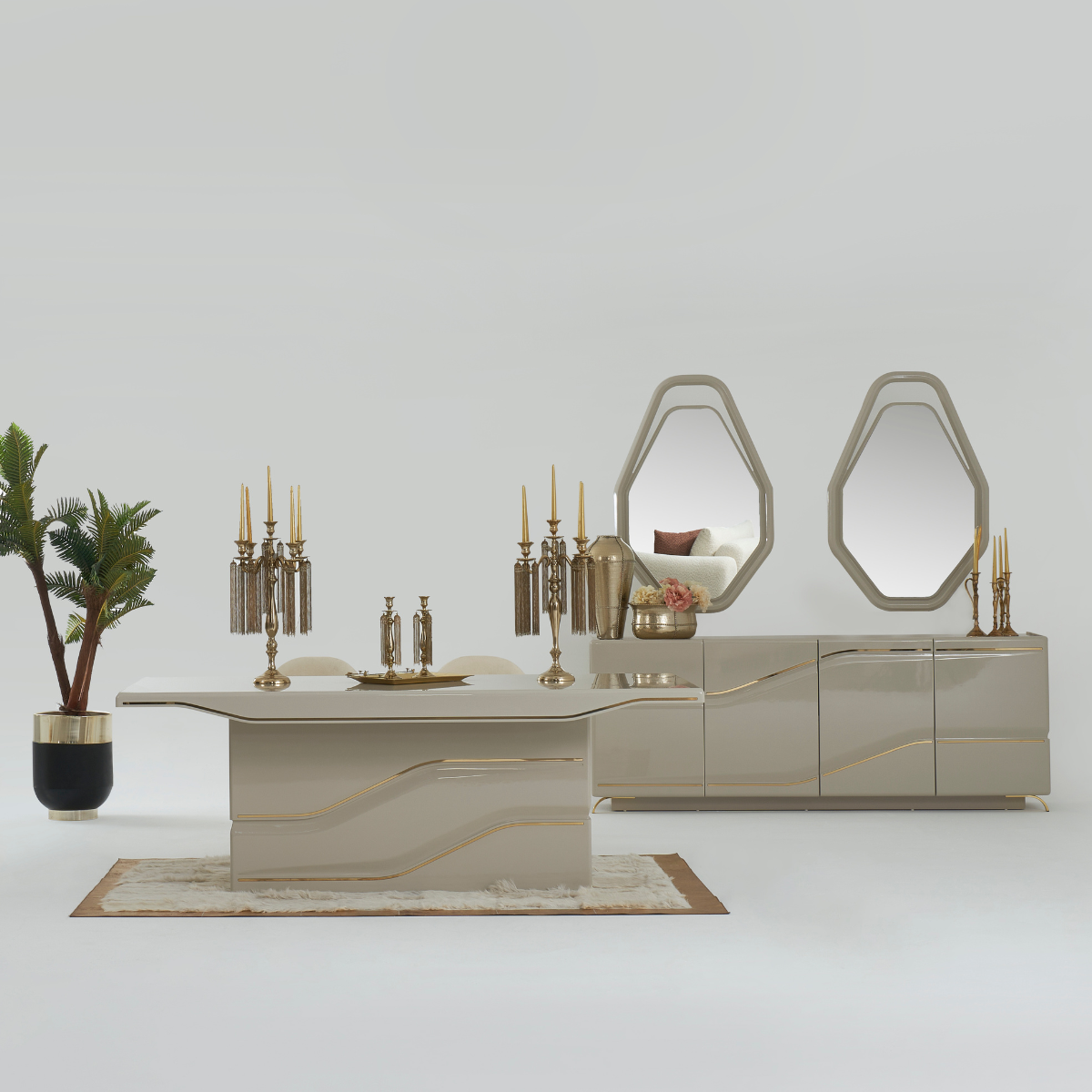 Comoda de Dining cu Oglinda, Milano H