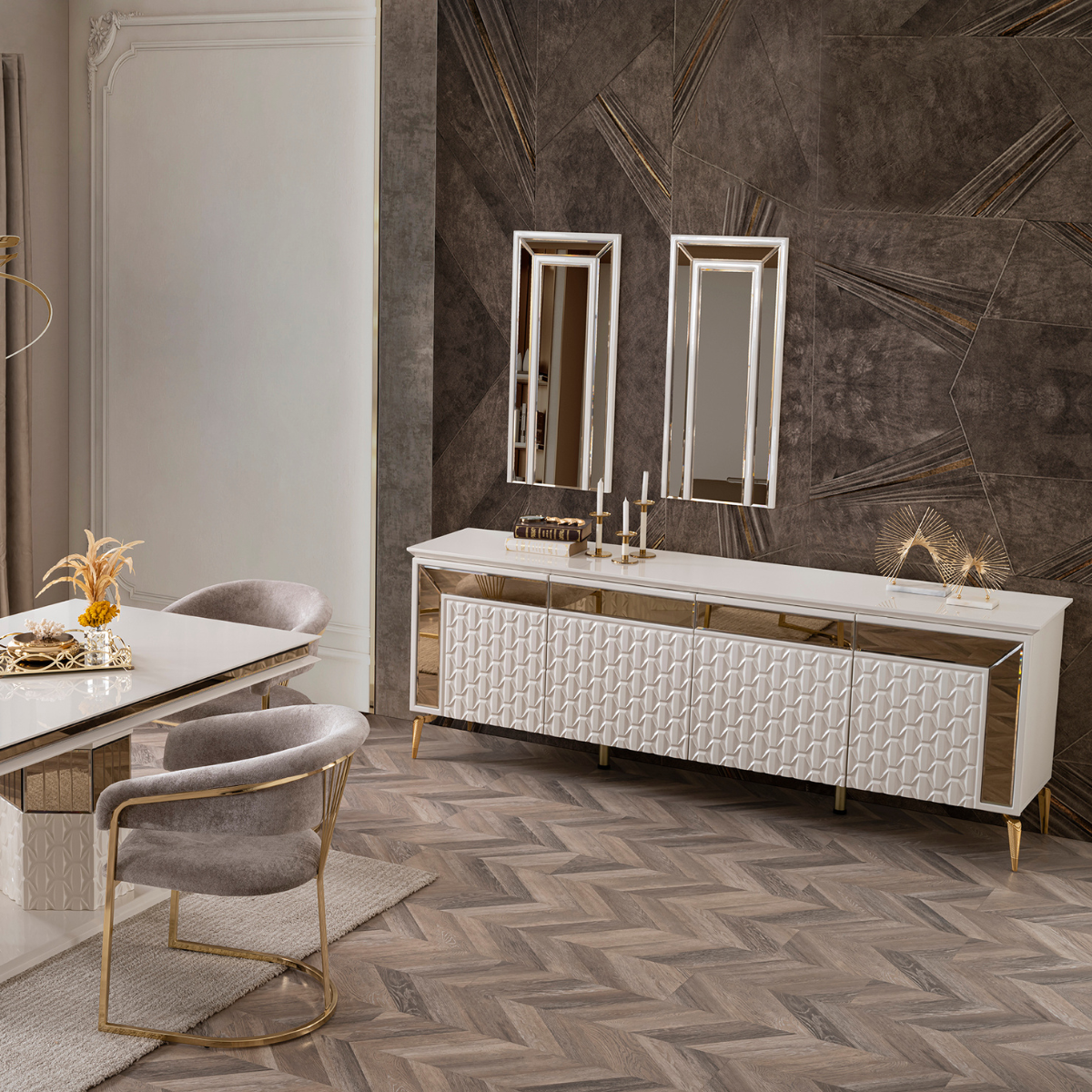 Comoda Dining cu Oglinda de Lux, Palermo