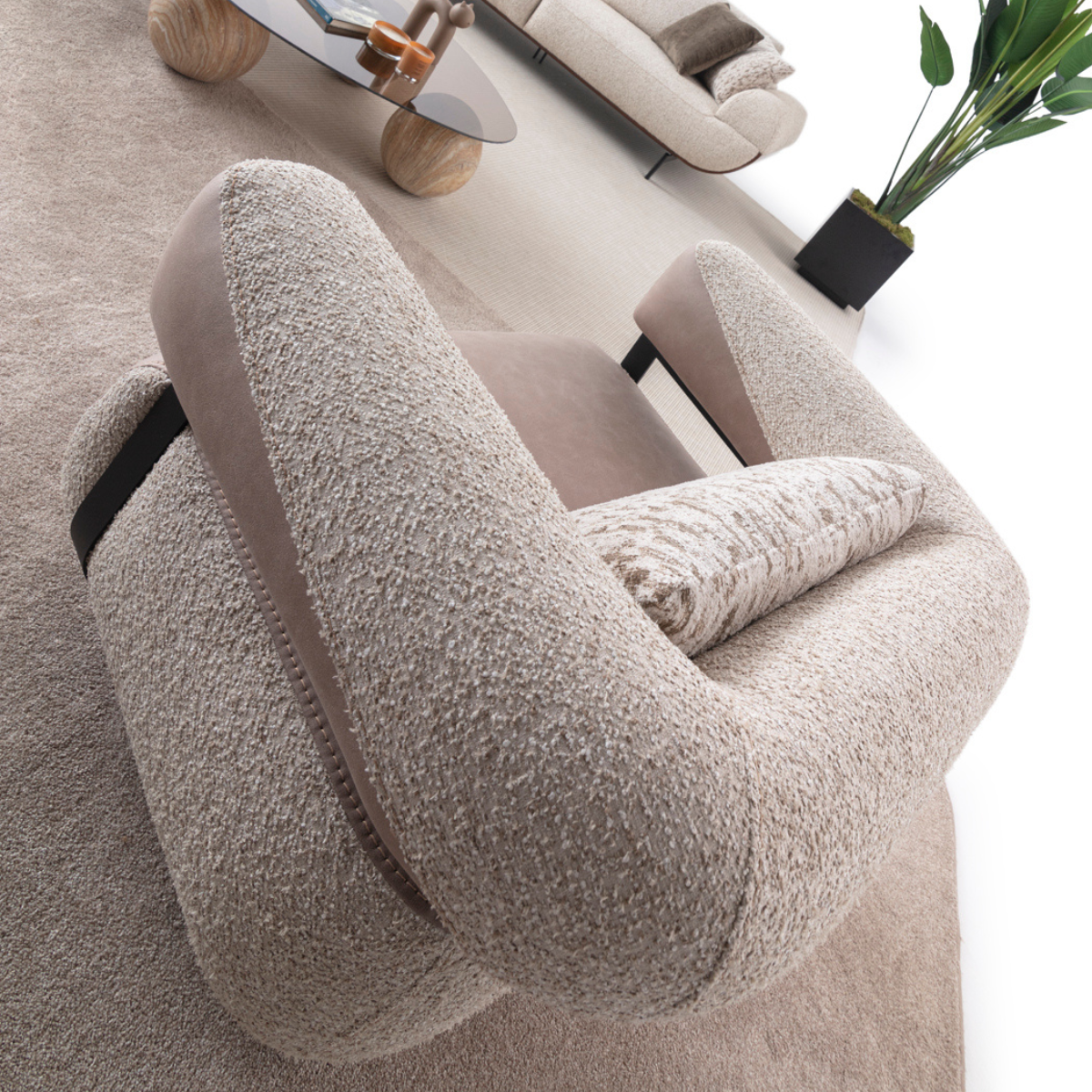 Fotoliu Bucle, Velur