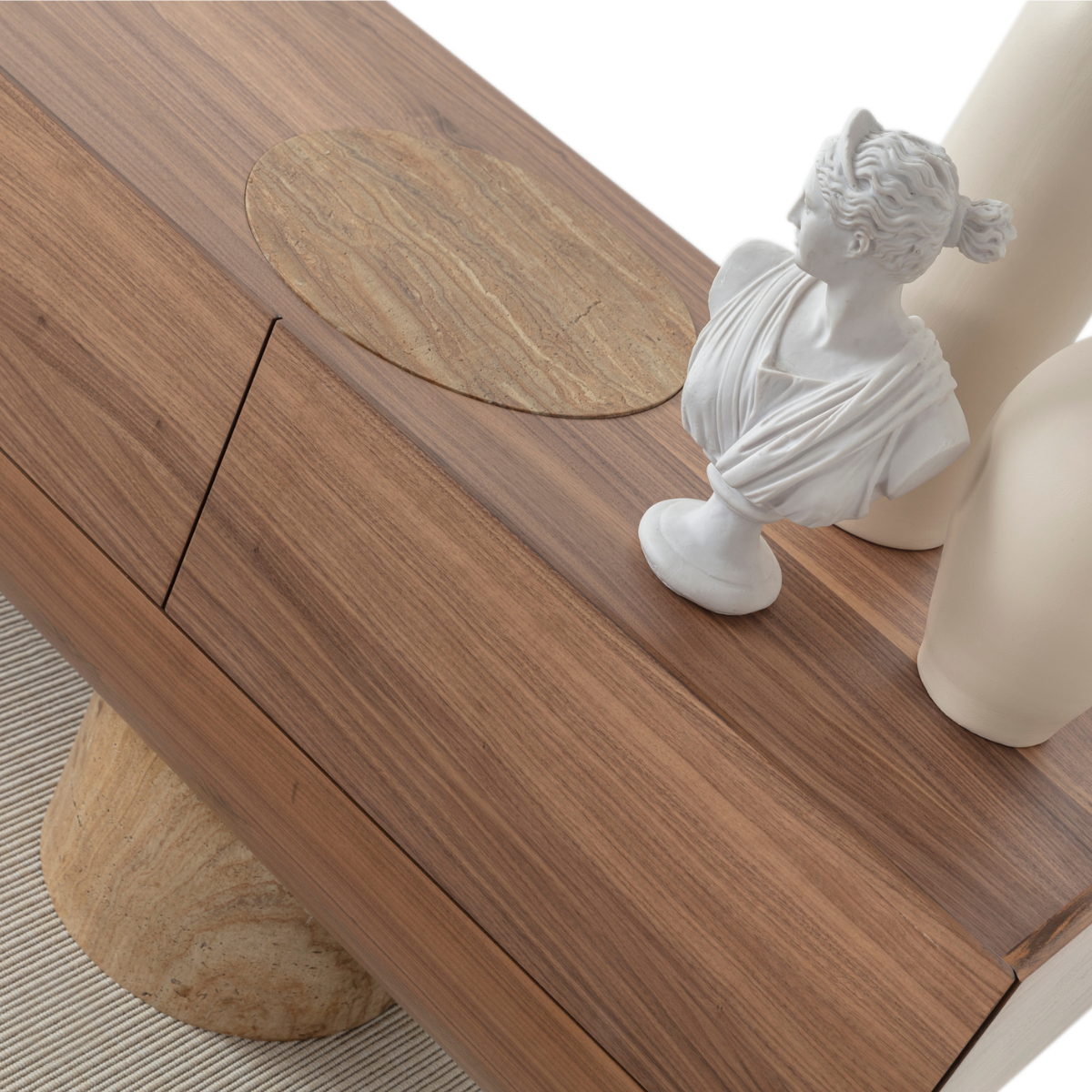 Comoda de Dining cu Oglinda, Velur