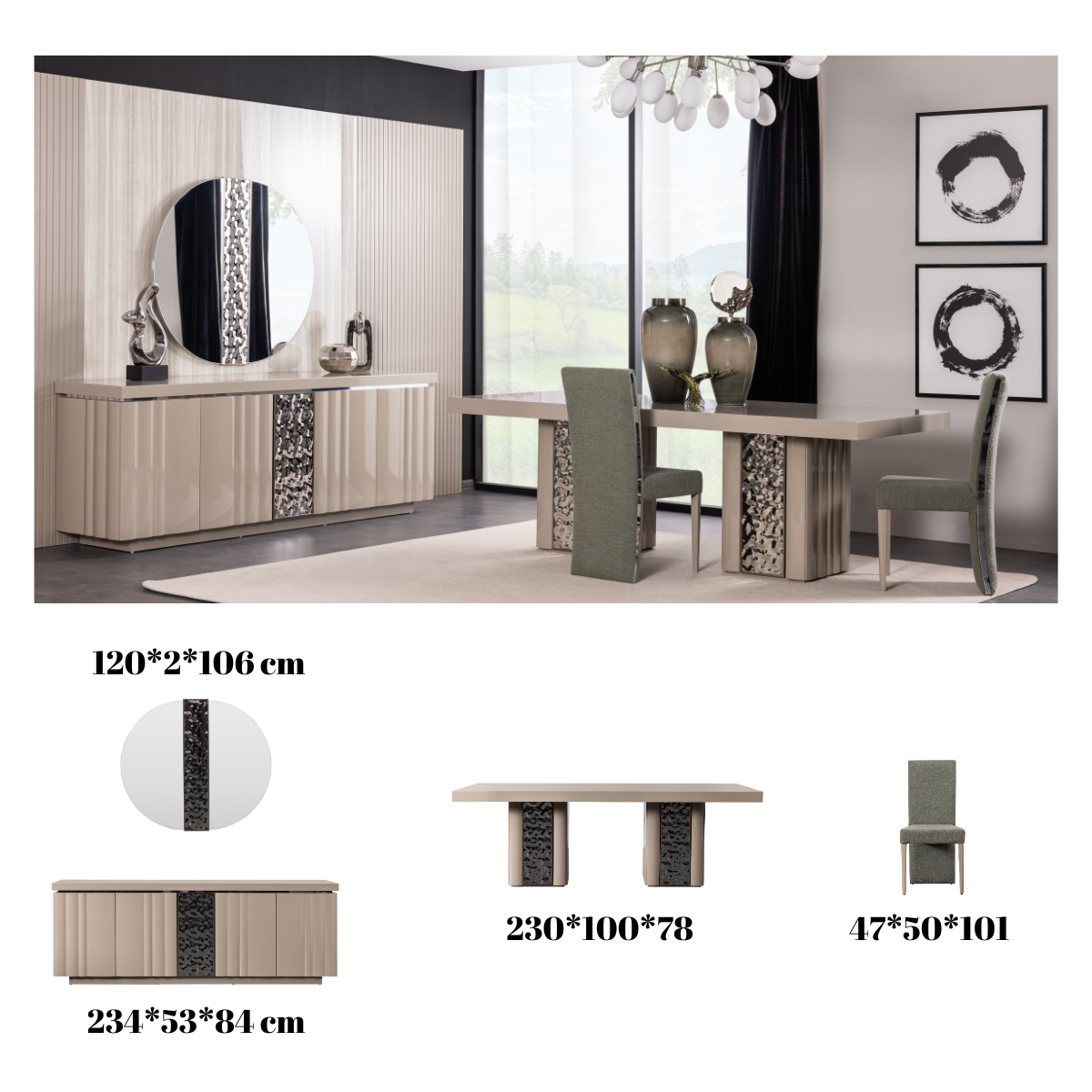 Comoda Dining cu Oglinda, Bugatti Z