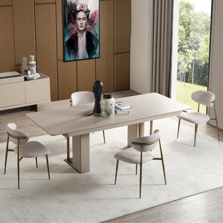 Set Masa de Dining Extensibila cu Scaune, Freda
