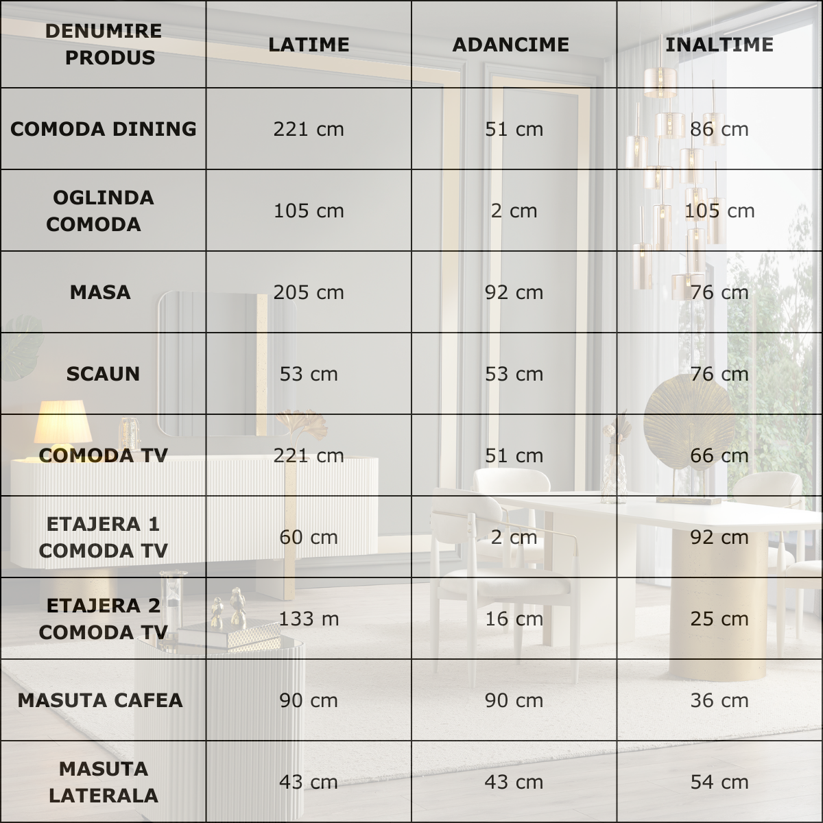Colecția de Living si Dining de lux, Topka G