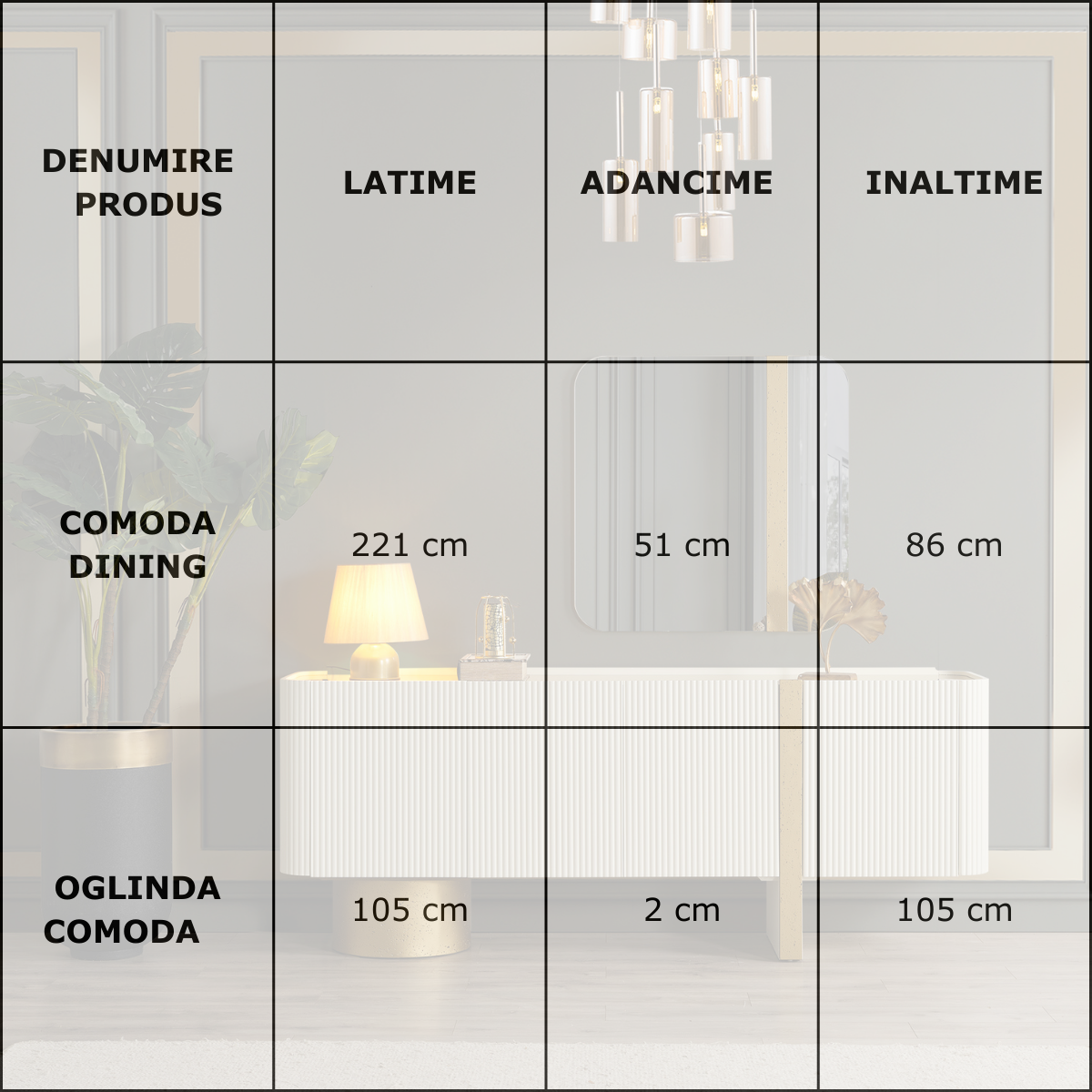 Comoda de Dining cu Oglinda, Topka G