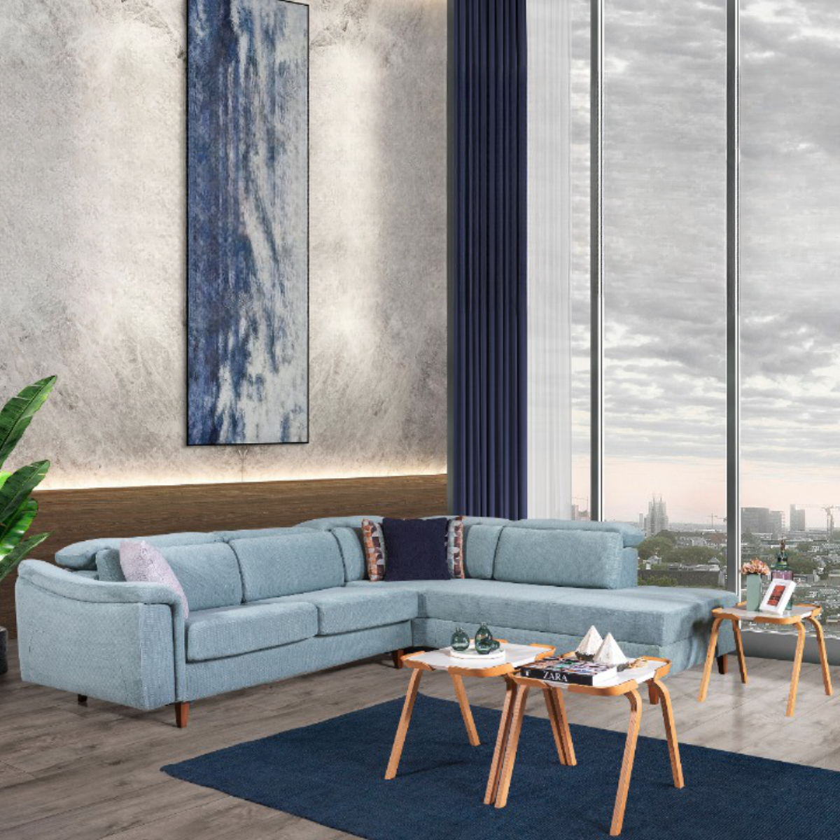 Colțar extensibil cu ladă de depozitare, FOX