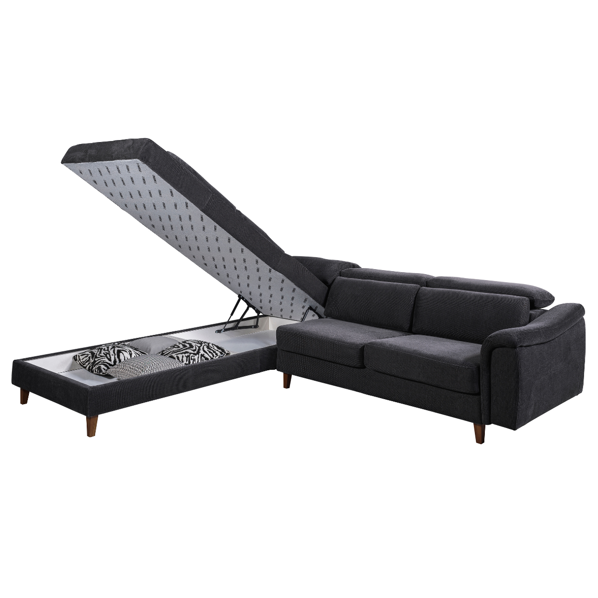 Colțar extensibil cu ladă de depozitare, FOX