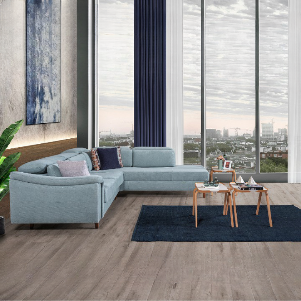 Colțar extensibil cu ladă de depozitare, FOX