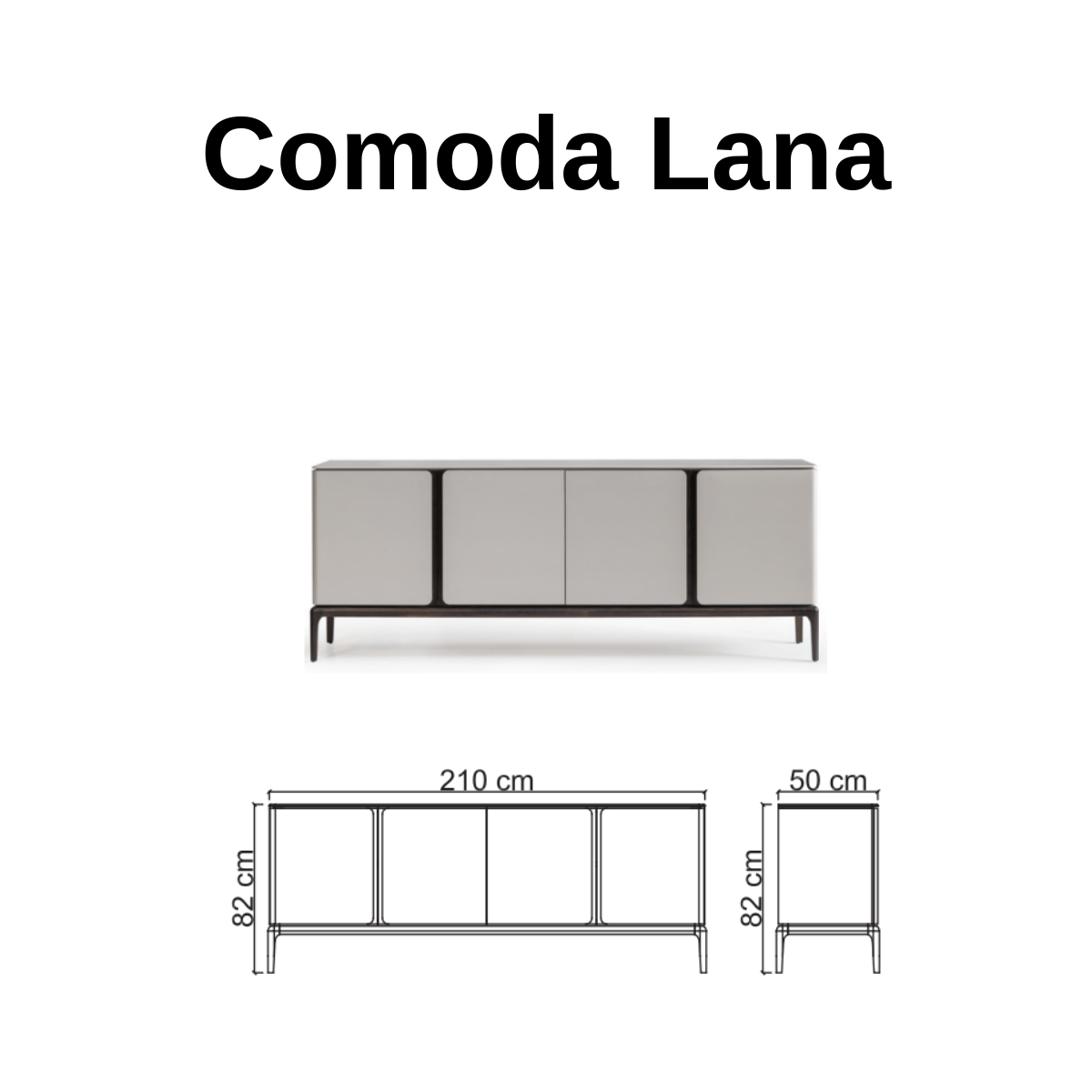 Comoda de dining cu oglinda, Lana