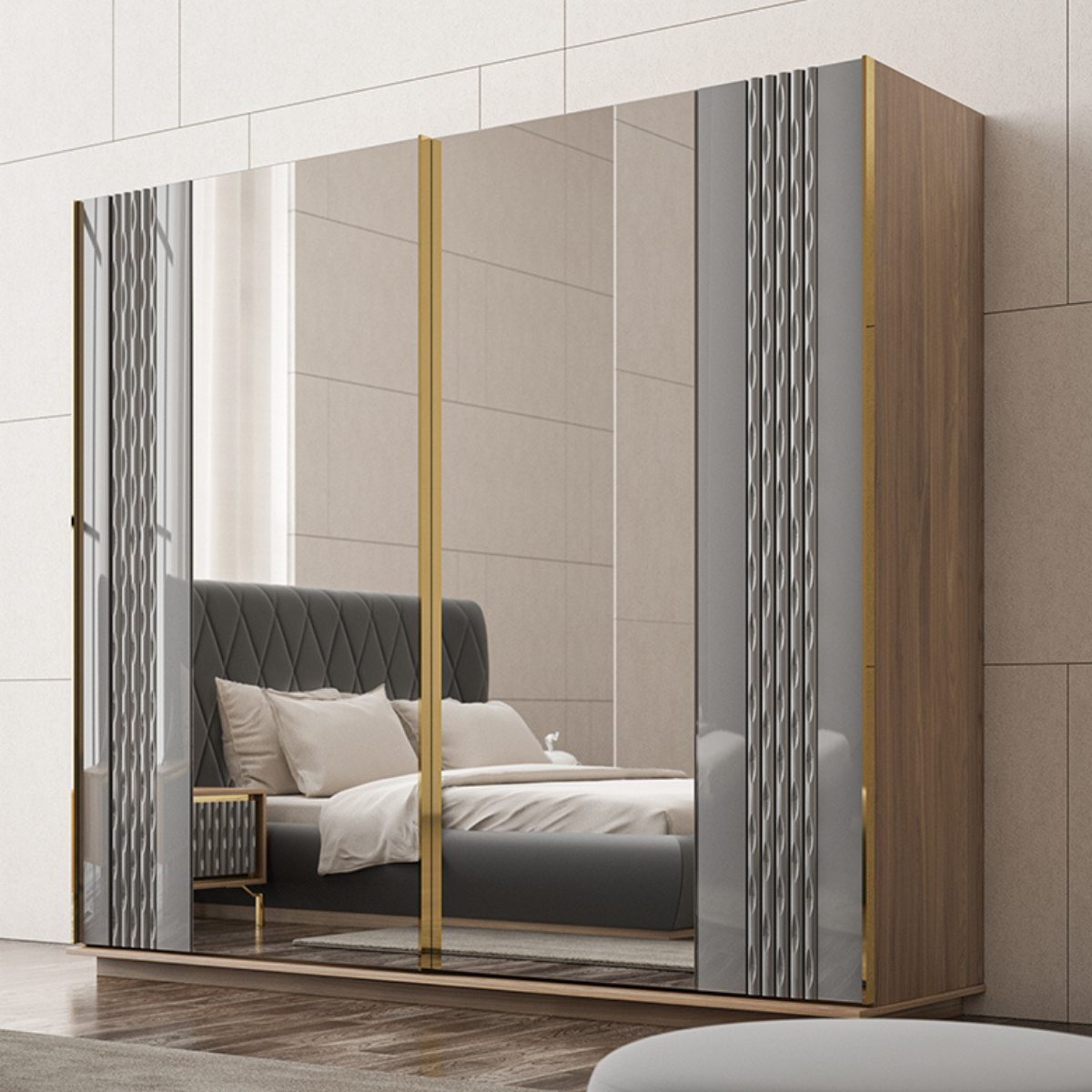 Dormitor Modular Modern, Gold