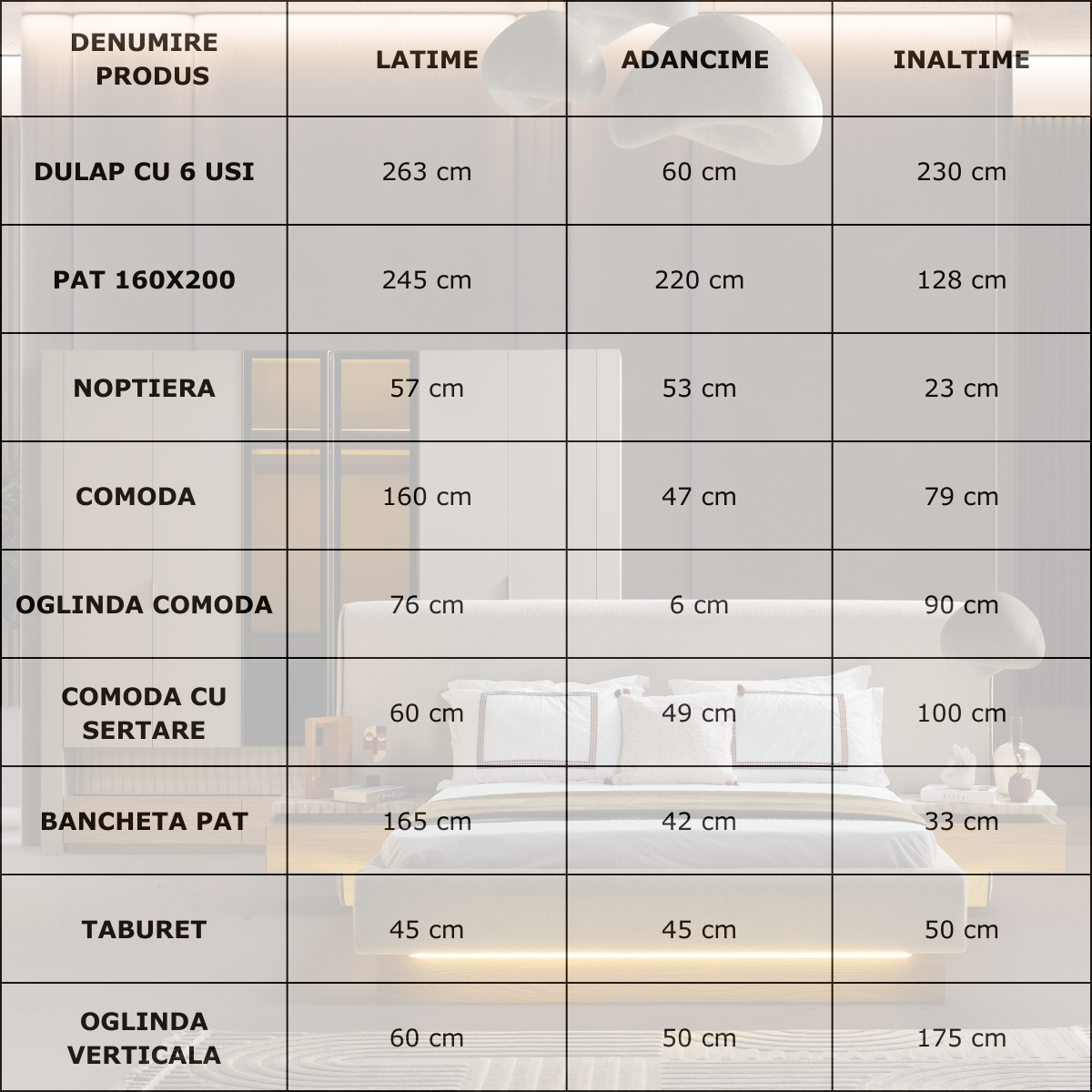Dormitor Modern, Artesia