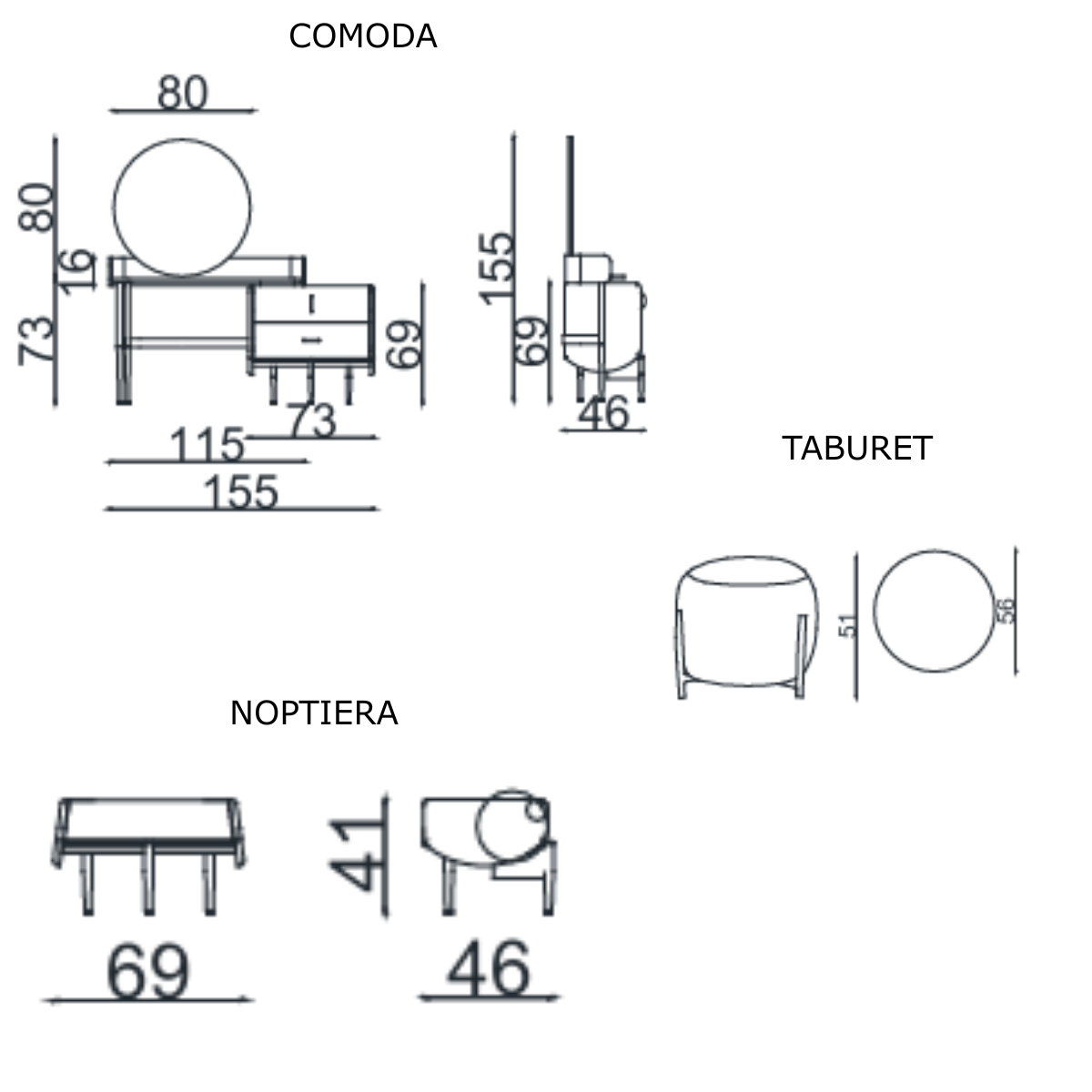 Dormitor Modern, Monge
