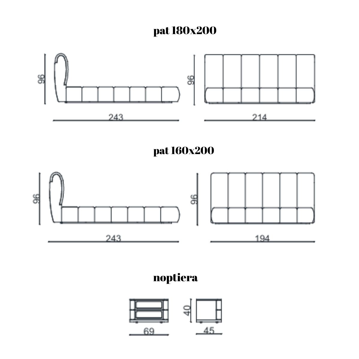 Dormitor de Lux, Sento