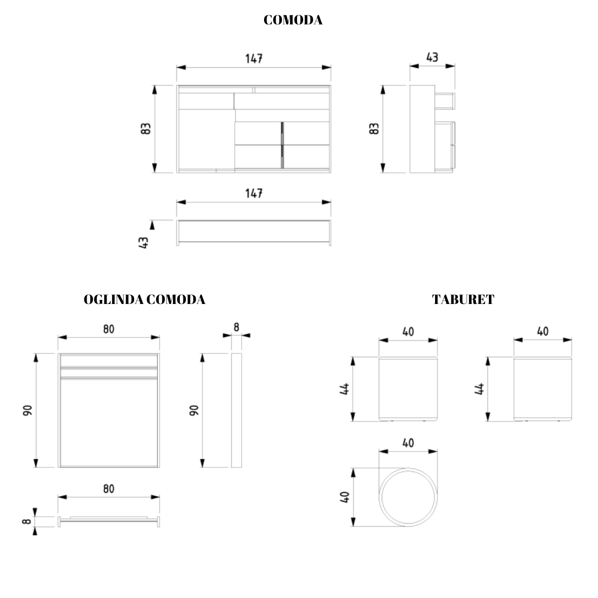 Set Dormitor Modern, Idol-Vitra
