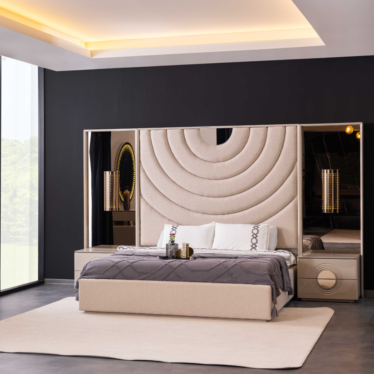 Set Dormitor de lux cu dulap 4 uși, Palermo Z