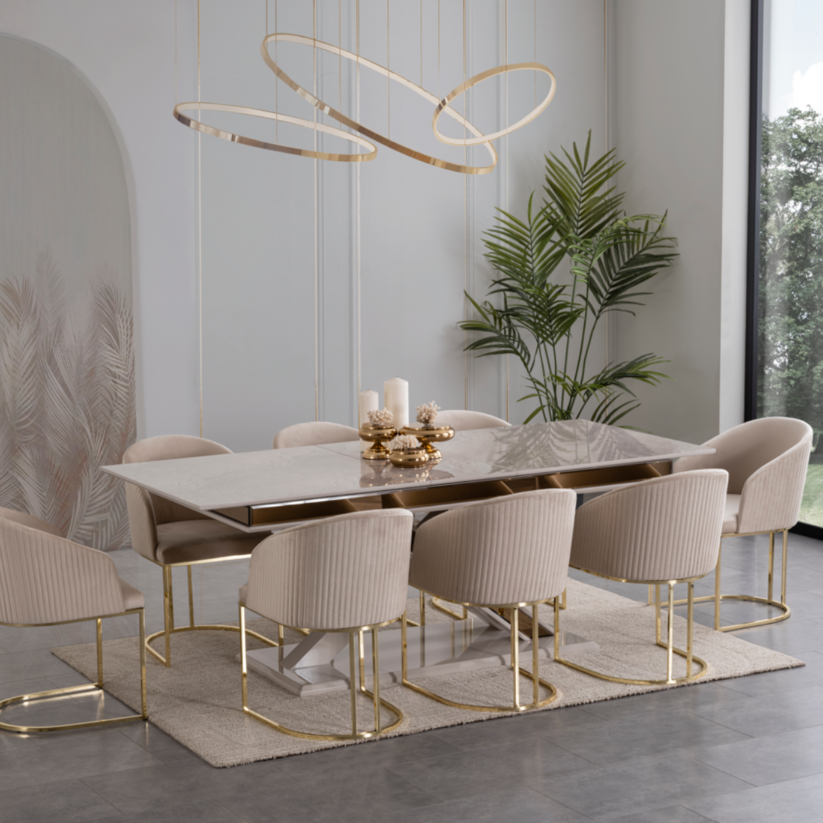 Set Masa Extensibila cu scaune de Dining, Padra