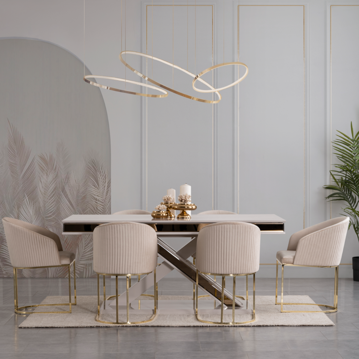 Set Masa Extensibila cu scaune de Dining, Padra