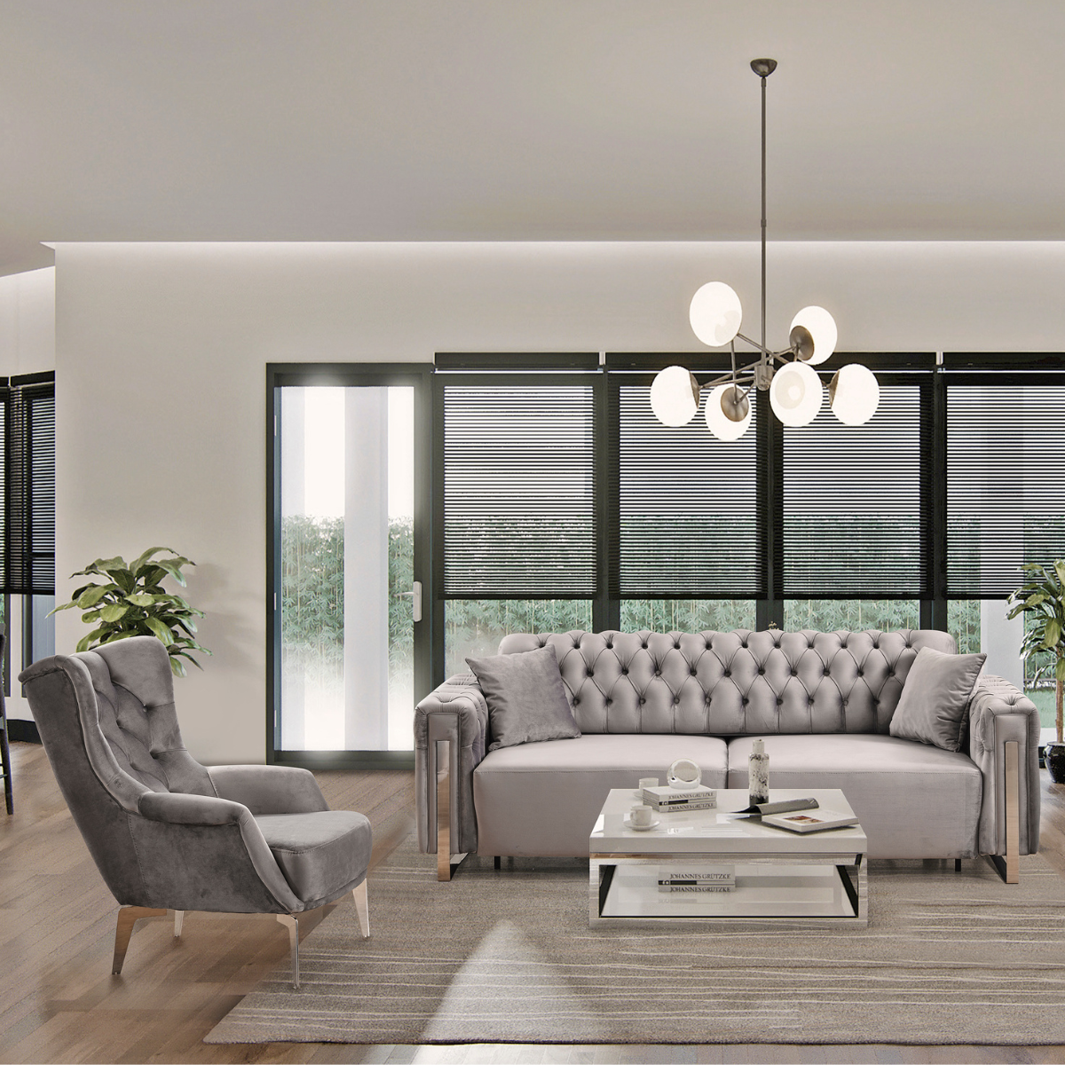 Canapea Chester cu riclainer, Asel