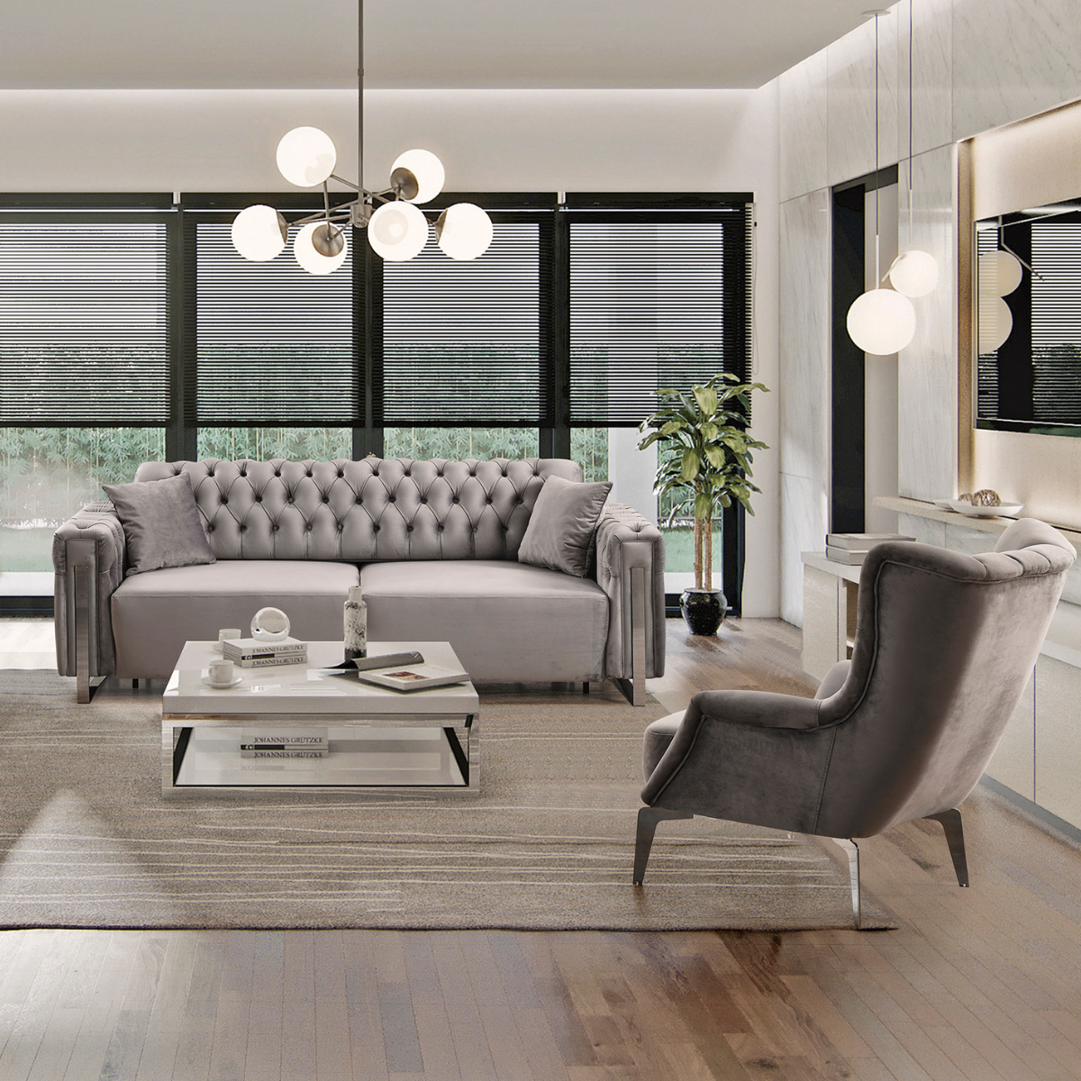 Canapea Chester cu riclainer, Asel