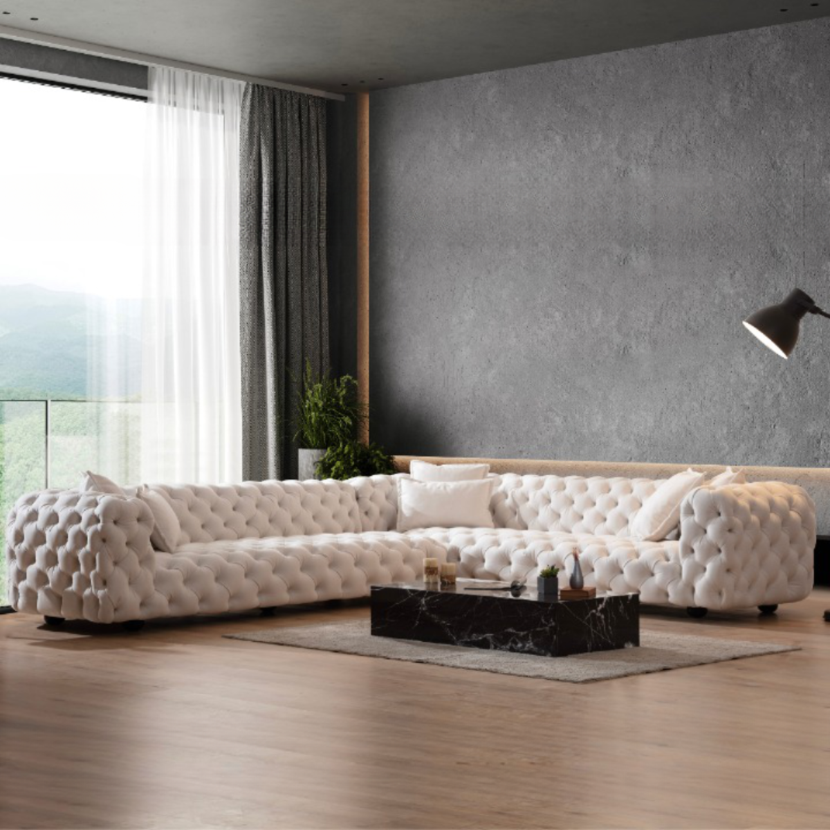 Coltar modern cu spuma memory, Infinity Chester