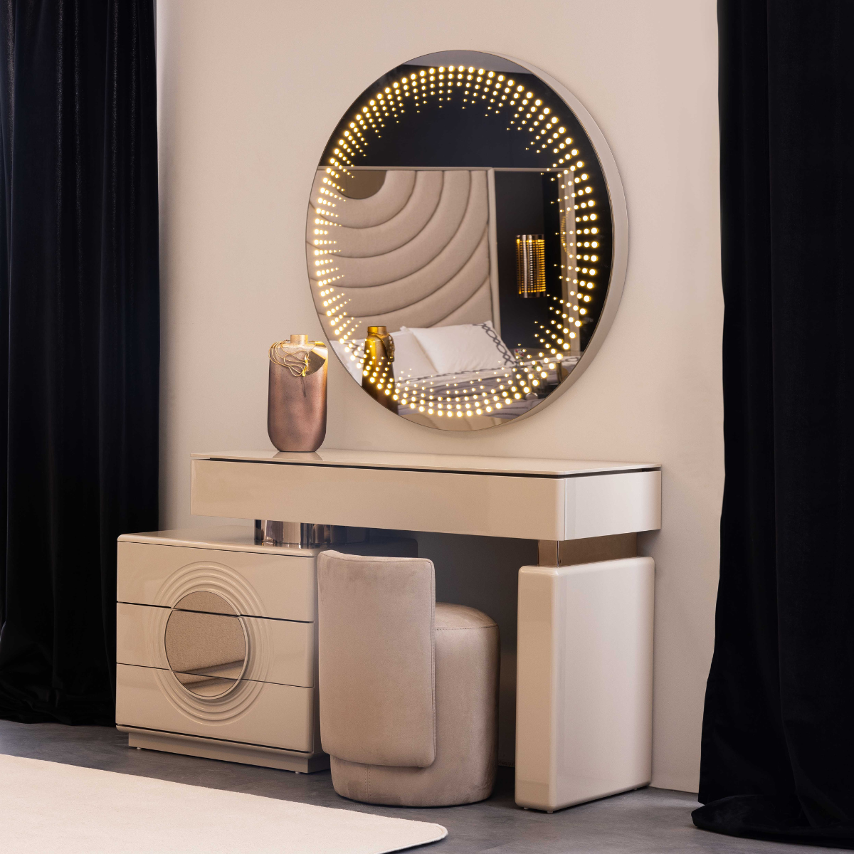 Set Dormitor de lux cu dulap 4 uși, Palermo Z