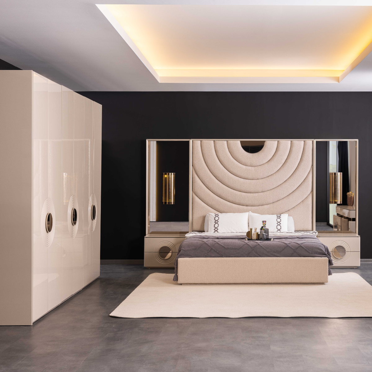 Set Dormitor de lux cu dulap 4 uși, Palermo Z