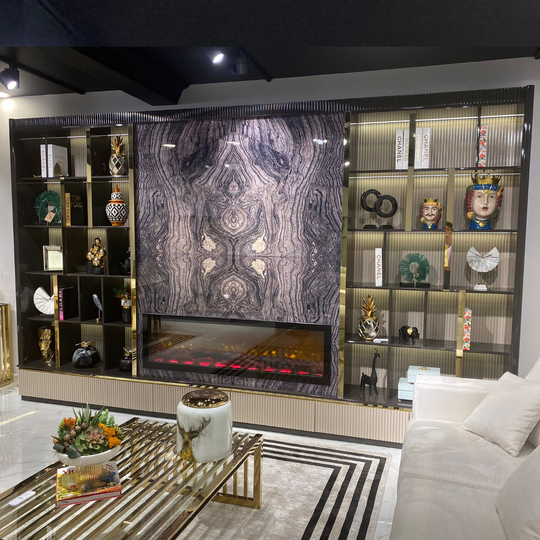 Biblioteca De Lux cu Semineu și panou tv, Kara