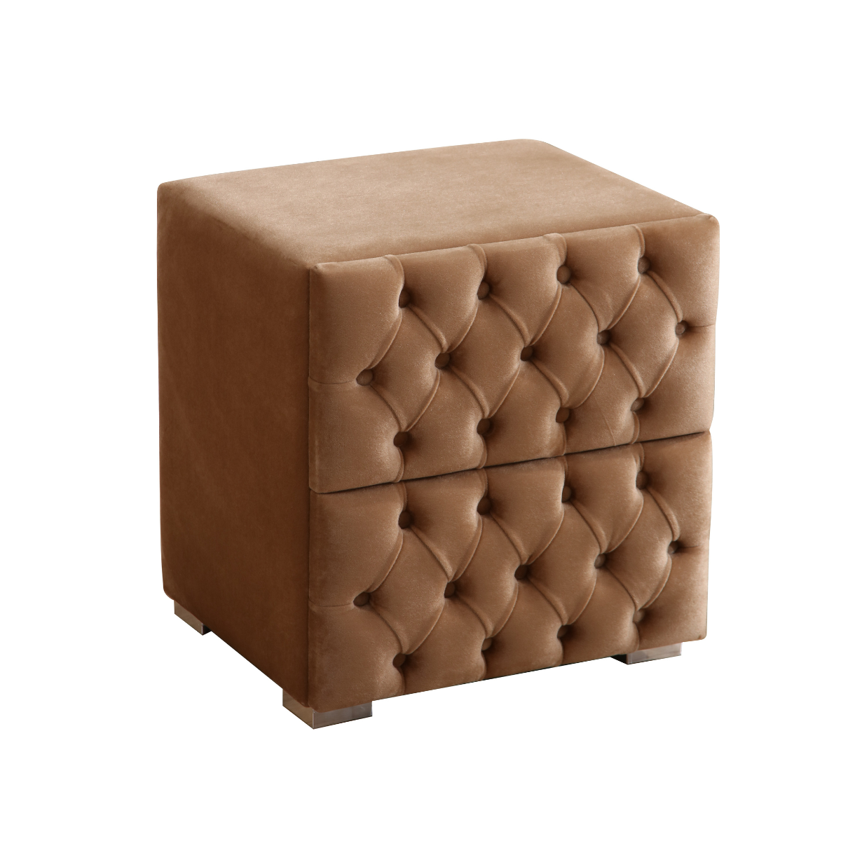 Set Pat tapițat cu ladă , 2 noptiere si bancheta Riva , bej