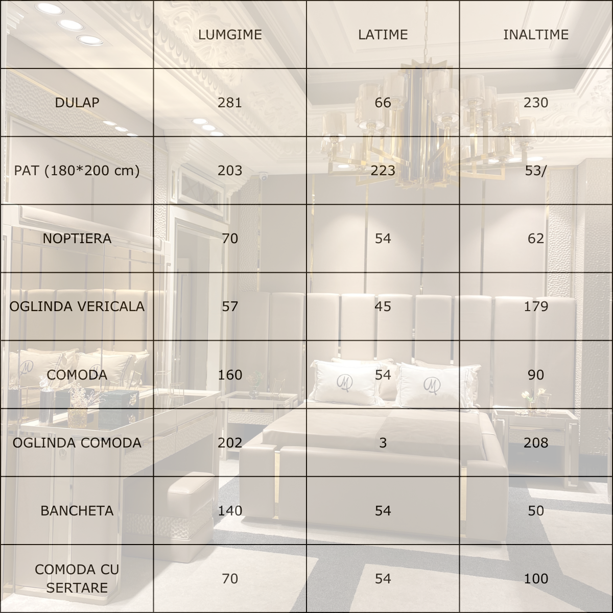Dormitor Modular de lux, Bianca M