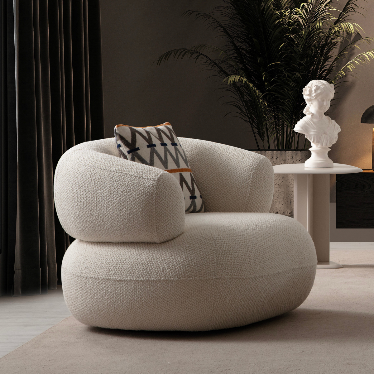 Fotoliu Bucle Rotativ, Glamour