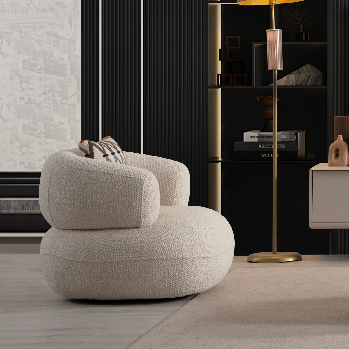 Fotoliu Bucle Rotativ, Glamour