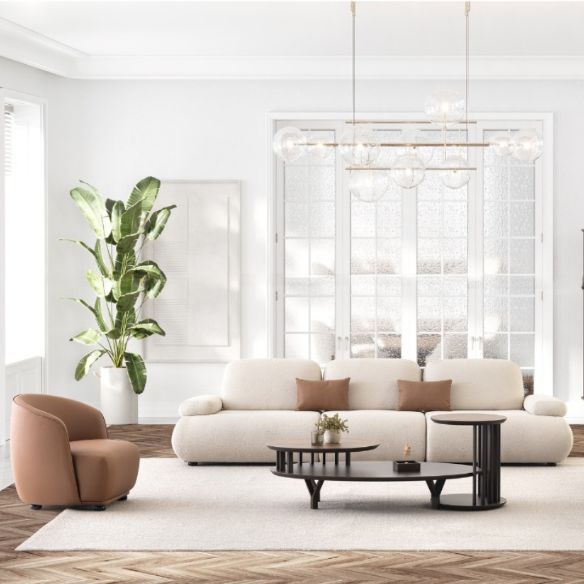 Set canapele bucle cu fotolii moderne, Franka