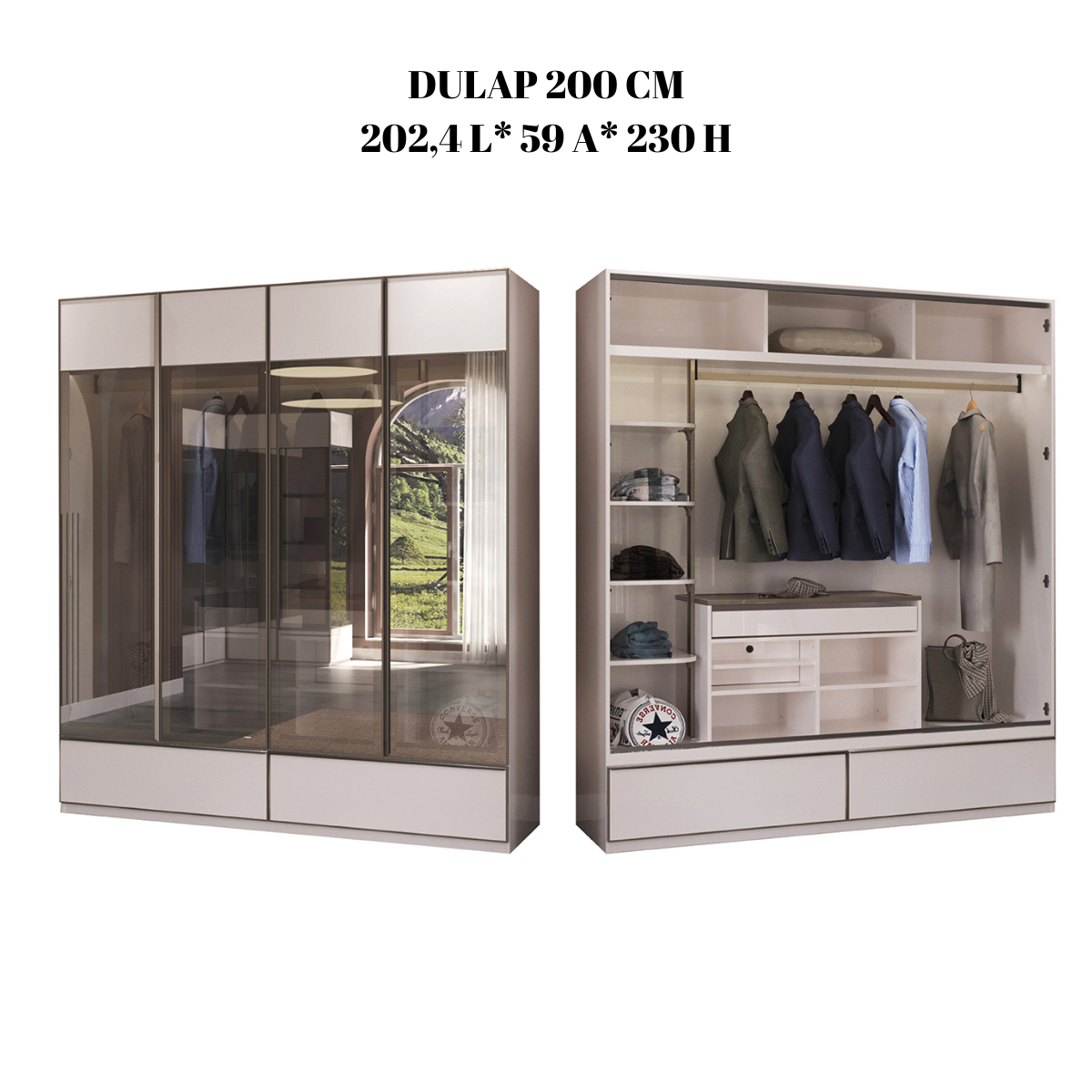 Dormitor modular de lux, Milan