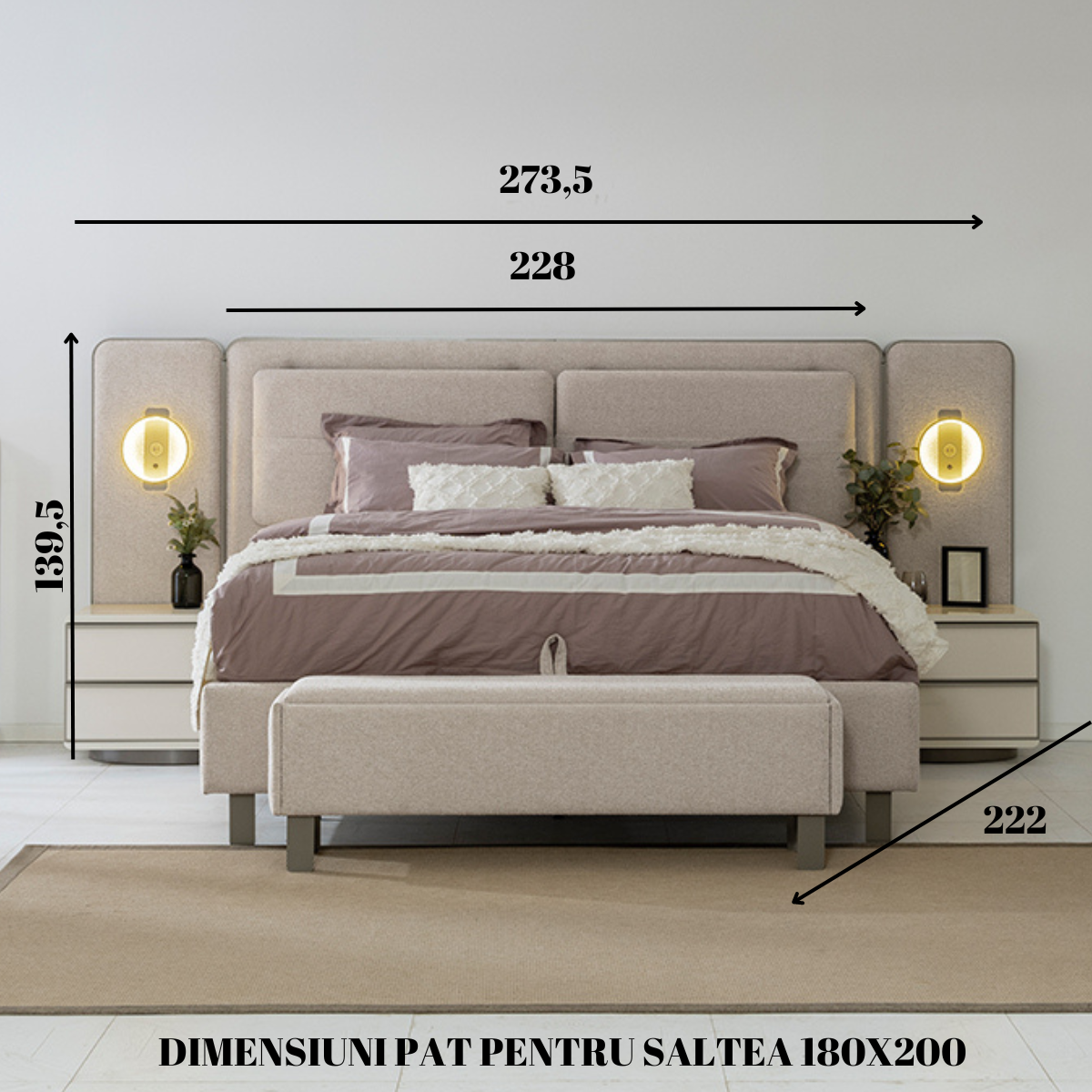 Dormitor modular de lux, Milan