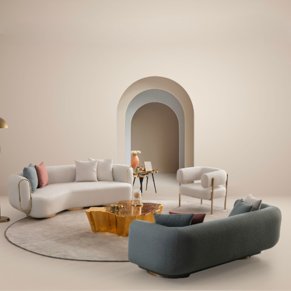 Set Canapea cu Fotolii Moderne, Siesta