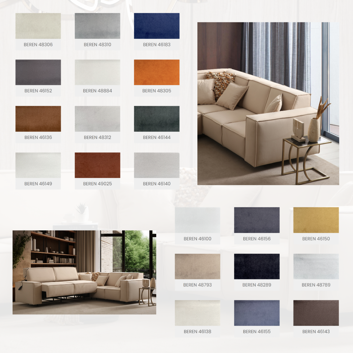 Colțar modern cu recliner, Zen