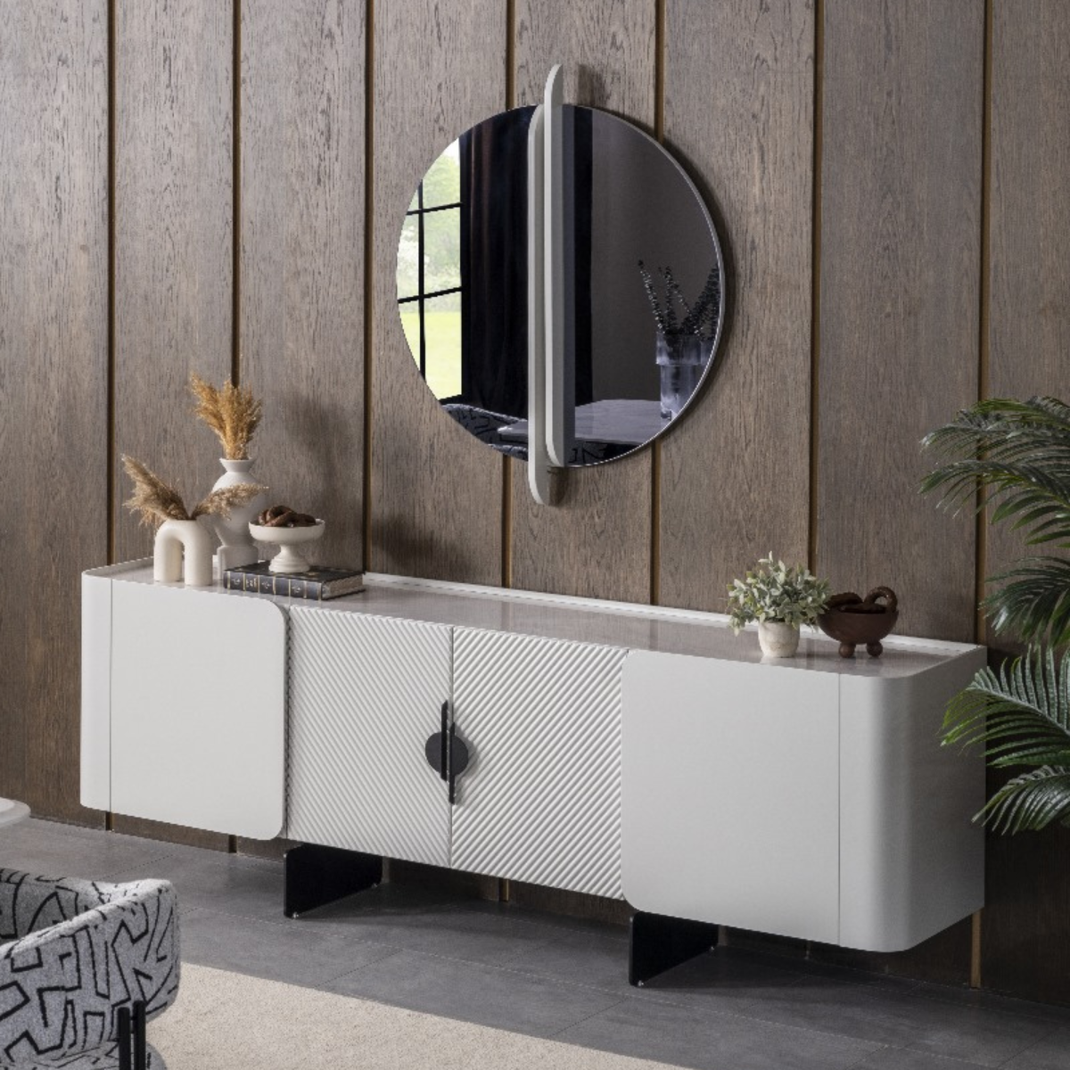 Comoda cu oglinda de dining De Lux, Zeren