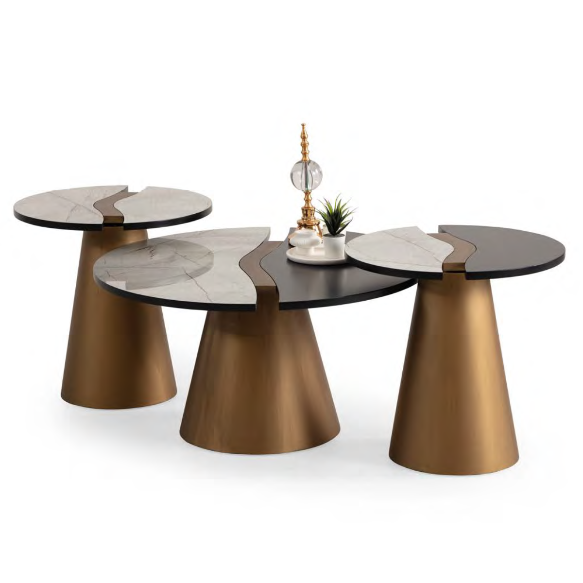 Set Masute 3 masutede cafea, Eksen Deco