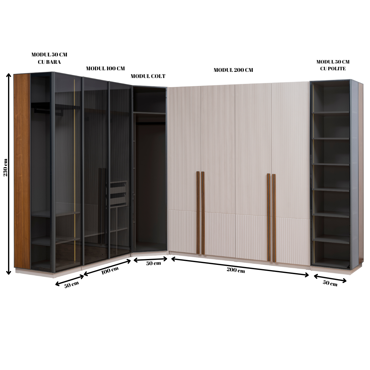 Dormitor modular de lux, Lisa