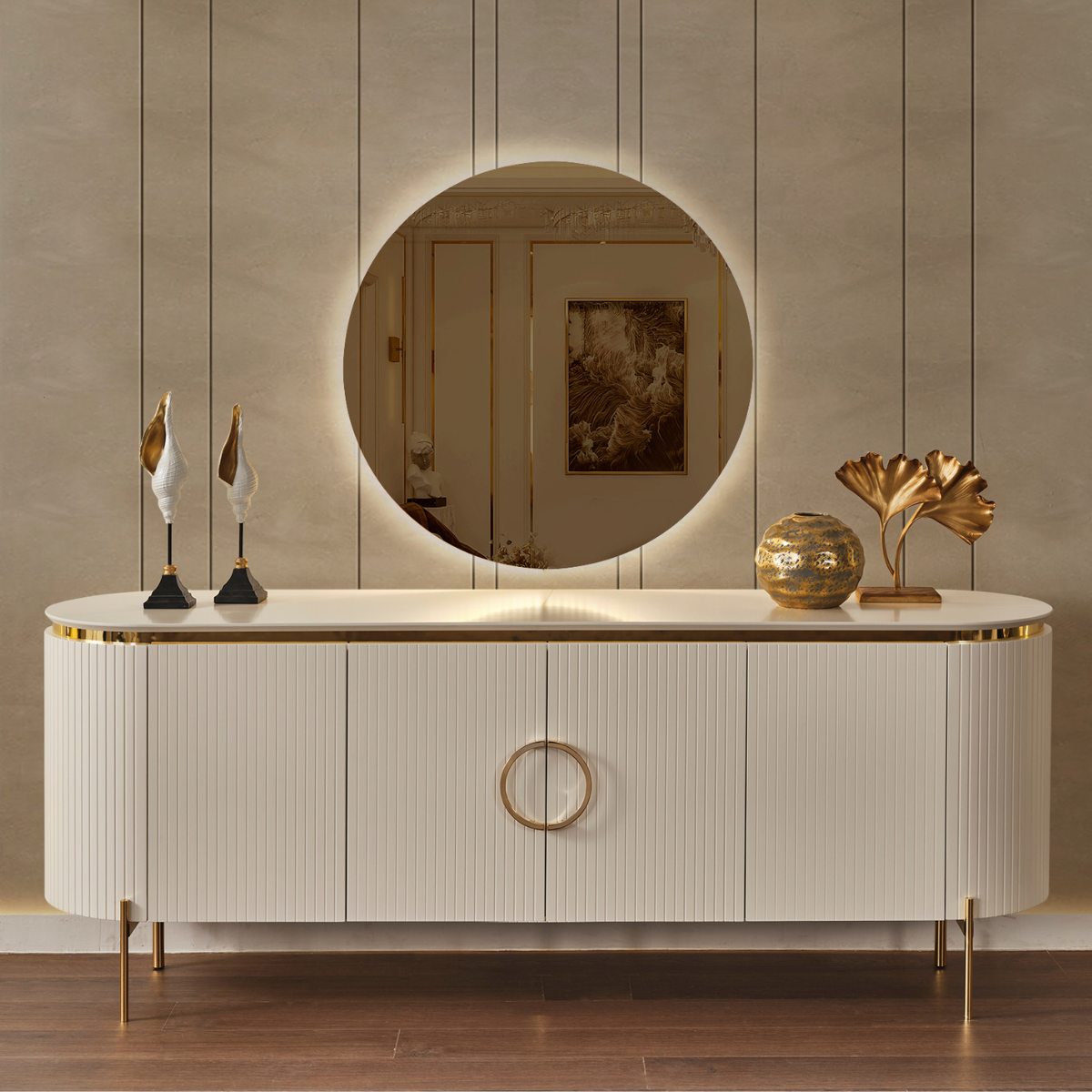 Comoda cu oglinda de lux ,Tesla K din MDF