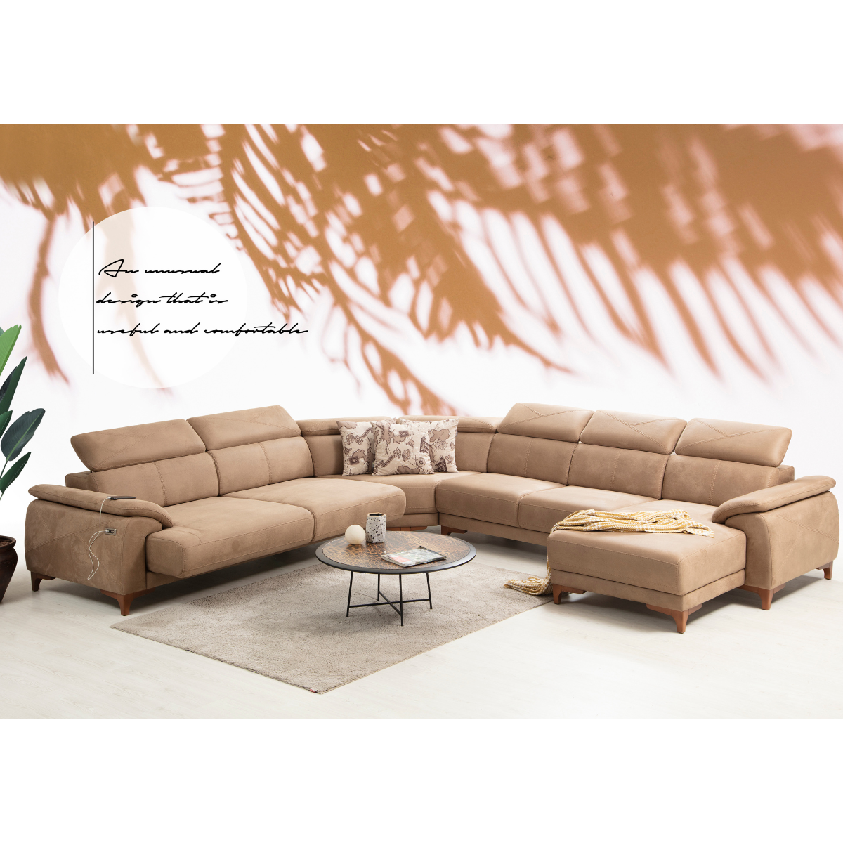 Colțar Modern cu Recliner, Oscar S