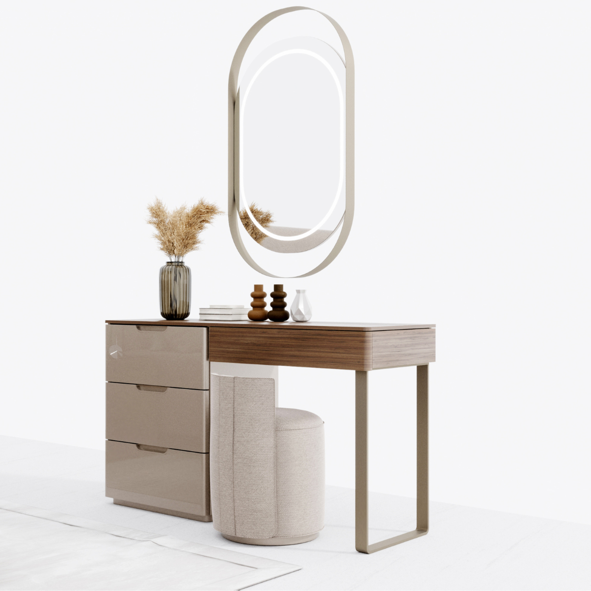 Pat tapițat modern cu 2 noptiere, Bugatis - intermobilifurniture