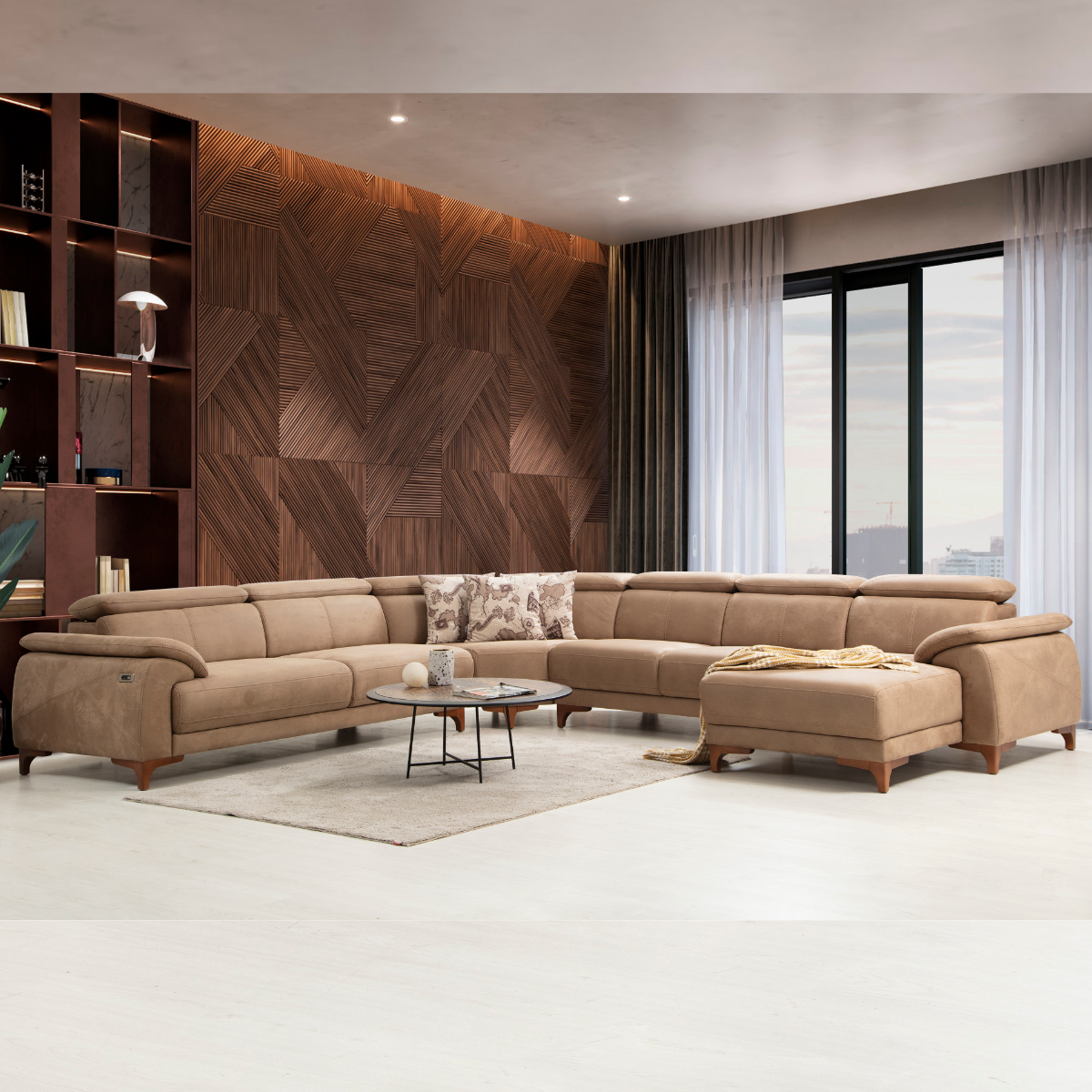 Colțar Modern cu Recliner, Oscar S